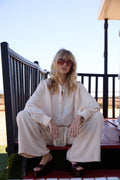 VITA WHITE SHIRT - Camisa jacquard color crudo