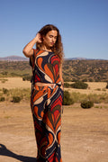 AZZURA TOP - Top maxi print geométrico