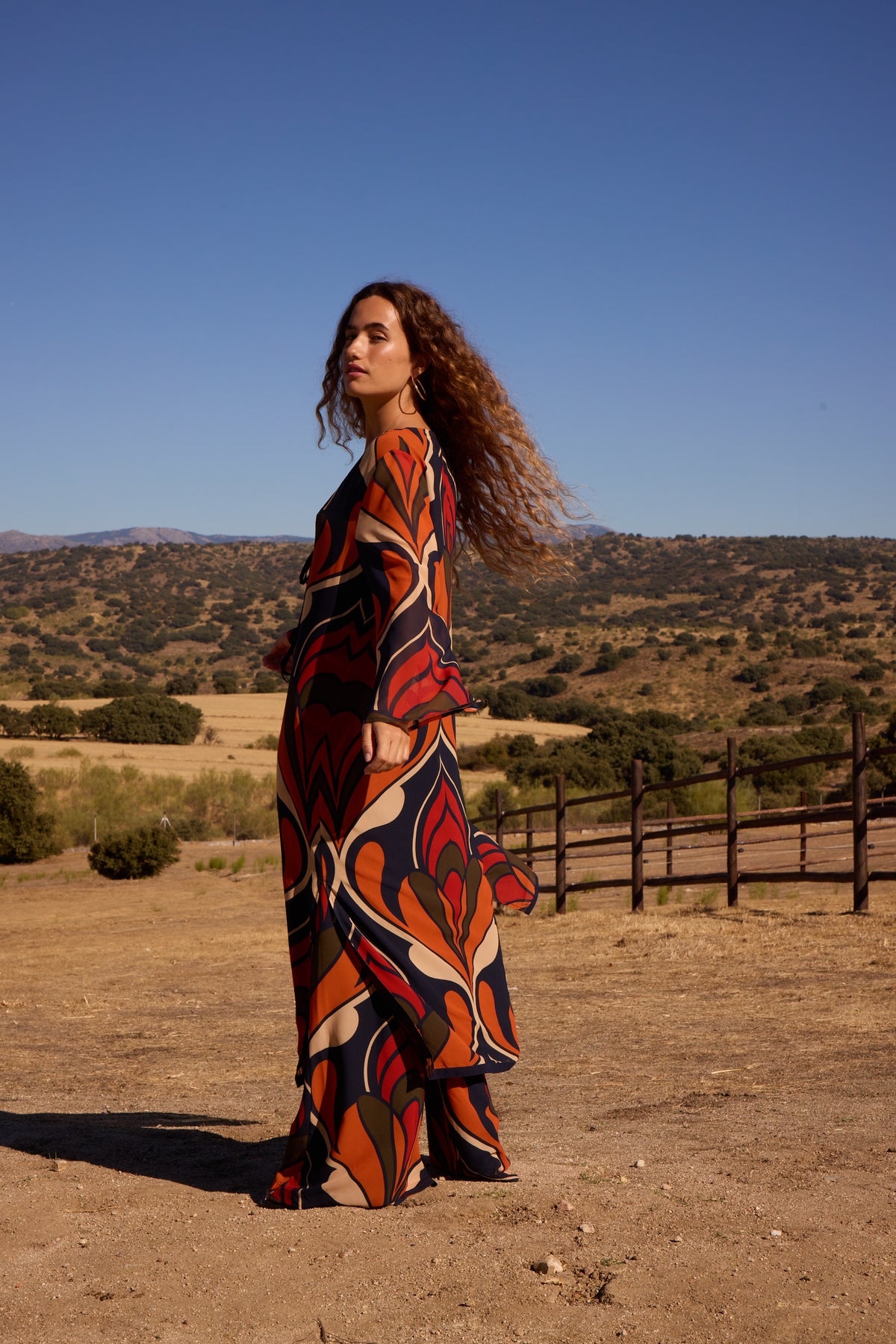 AZZURA KAFTAN - Kaftan maxi print geométrico