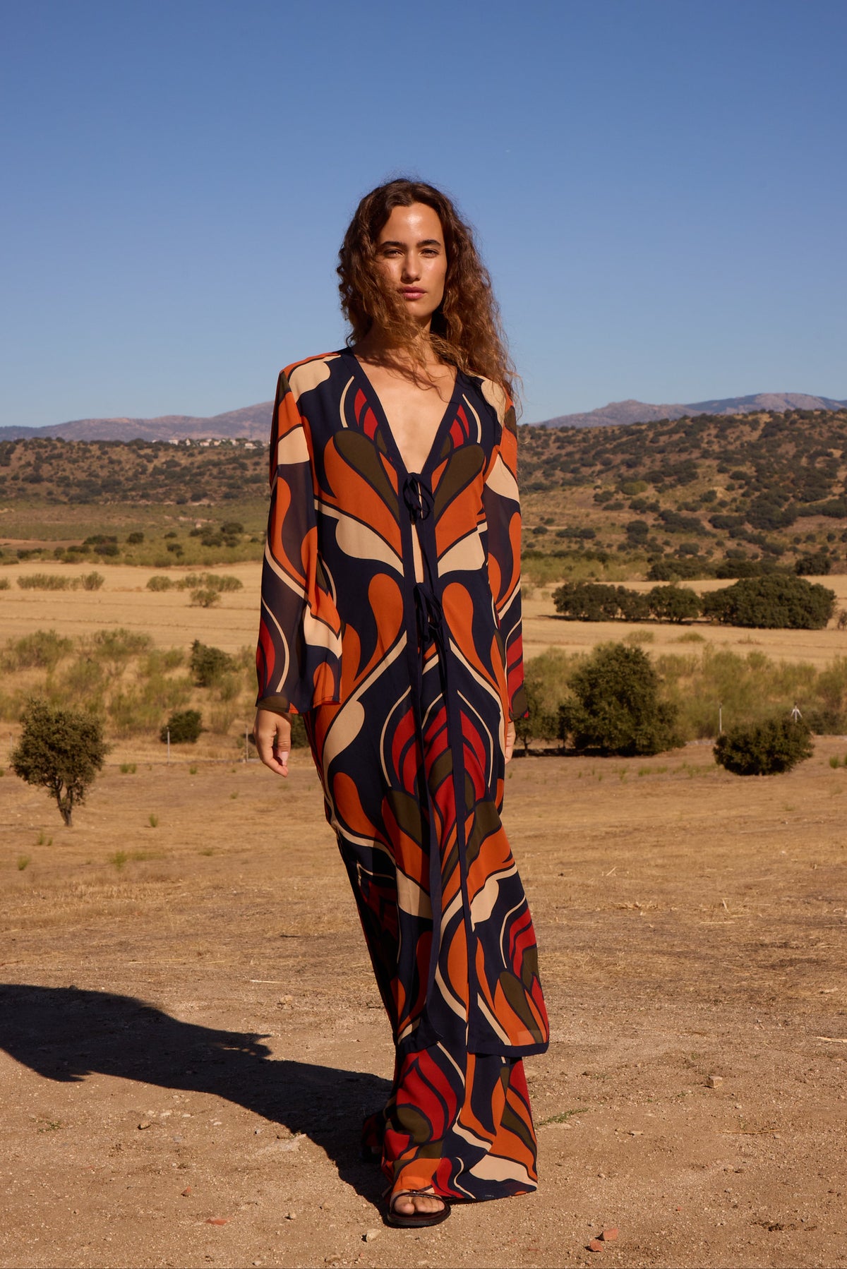 AZZURA KAFTAN - Kaftan maxi print geométrico