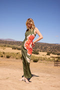 VITTORIA - Vestido maxi flor elástico