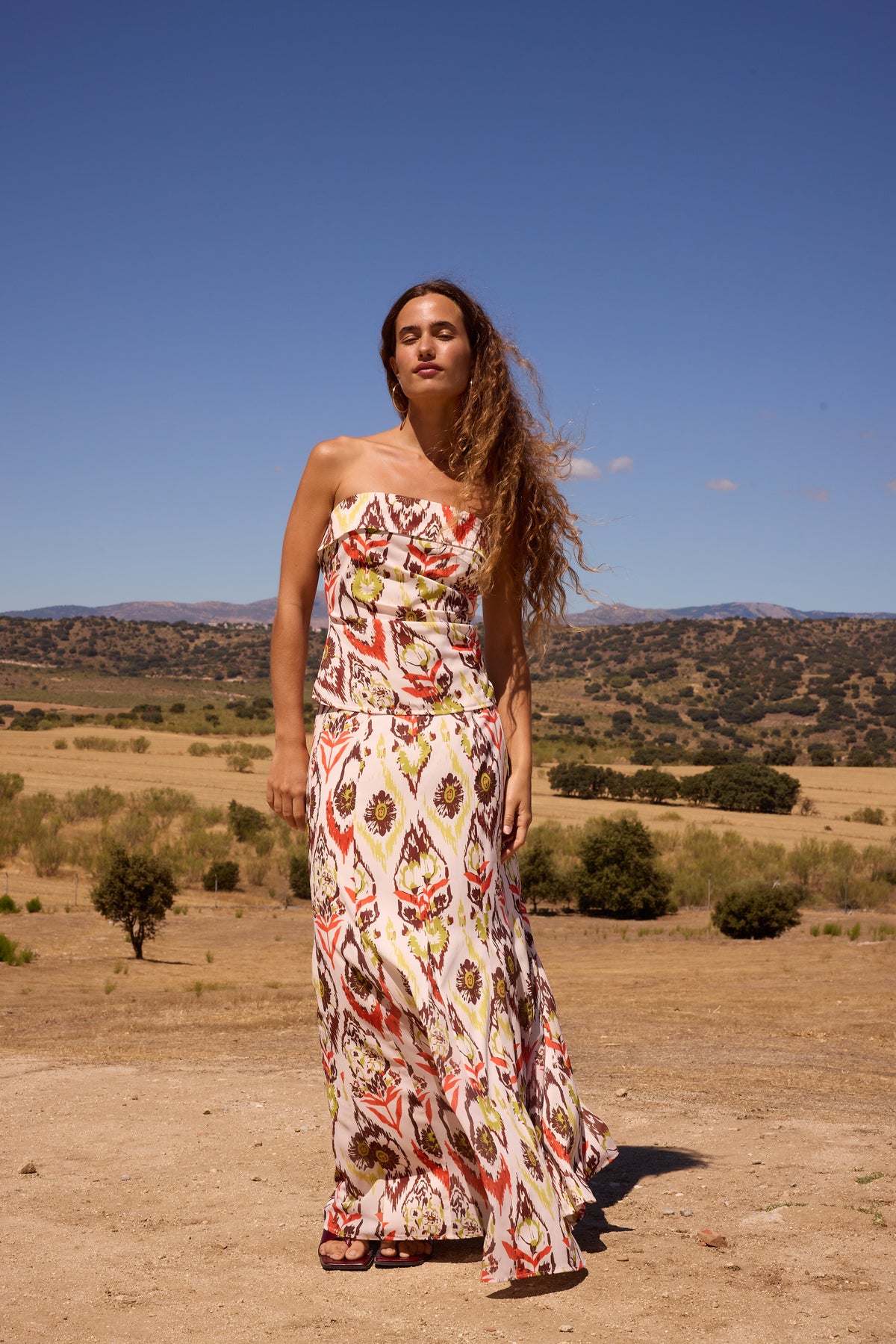 CALYPSO PRINT - Conjunto ikat godets