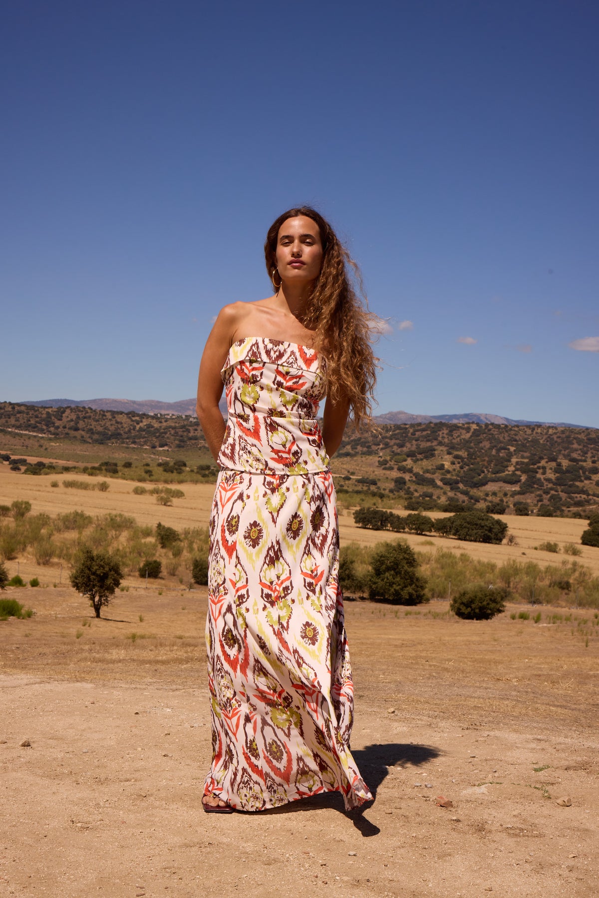 CALYPSO PRINT - Conjunto ikat godets