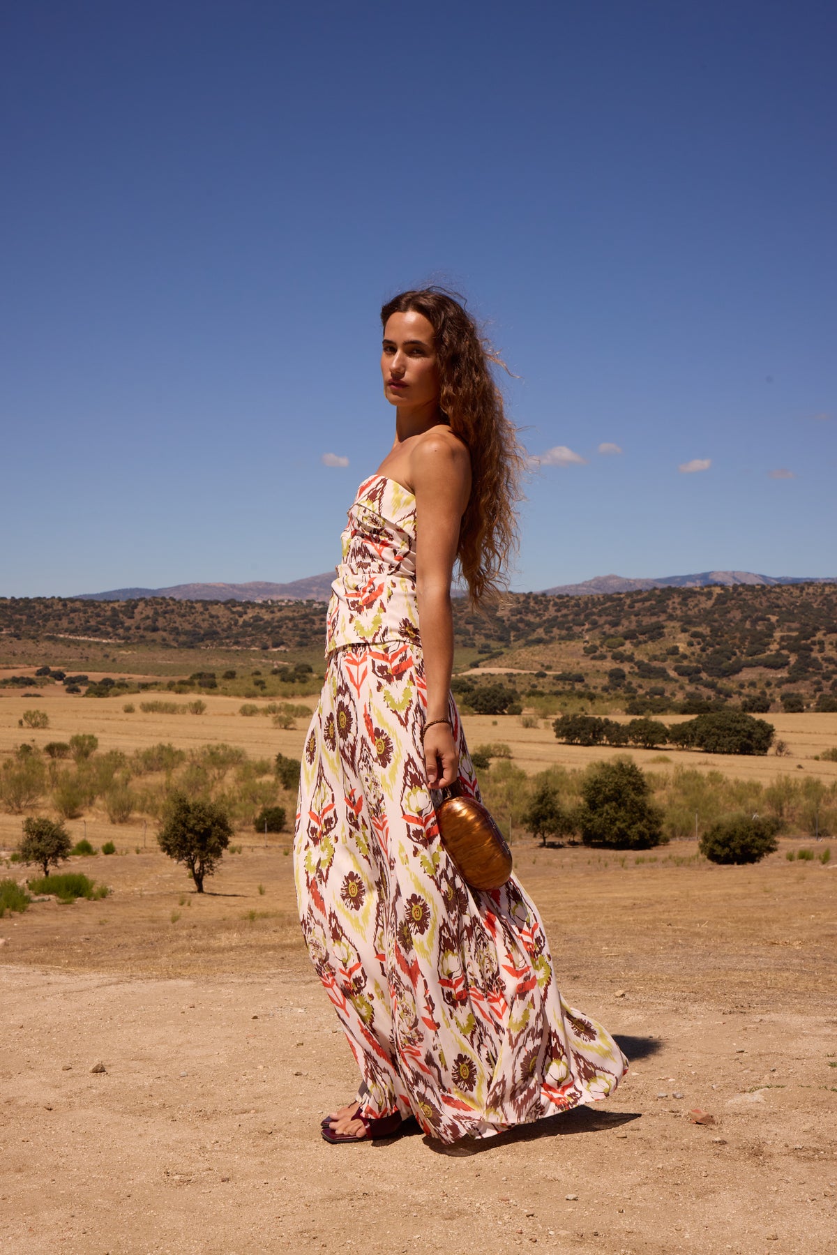 CALYPSO PRINT - Conjunto ikat godets