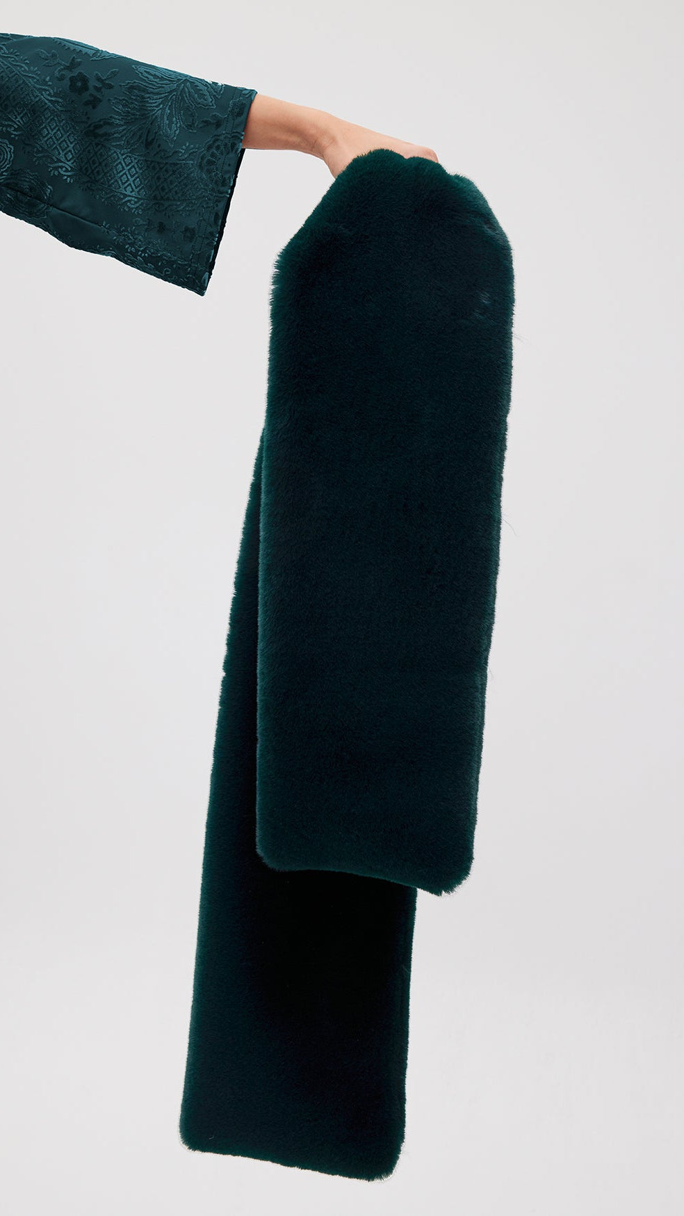 CROWD GREEN - Estola faux fur verde