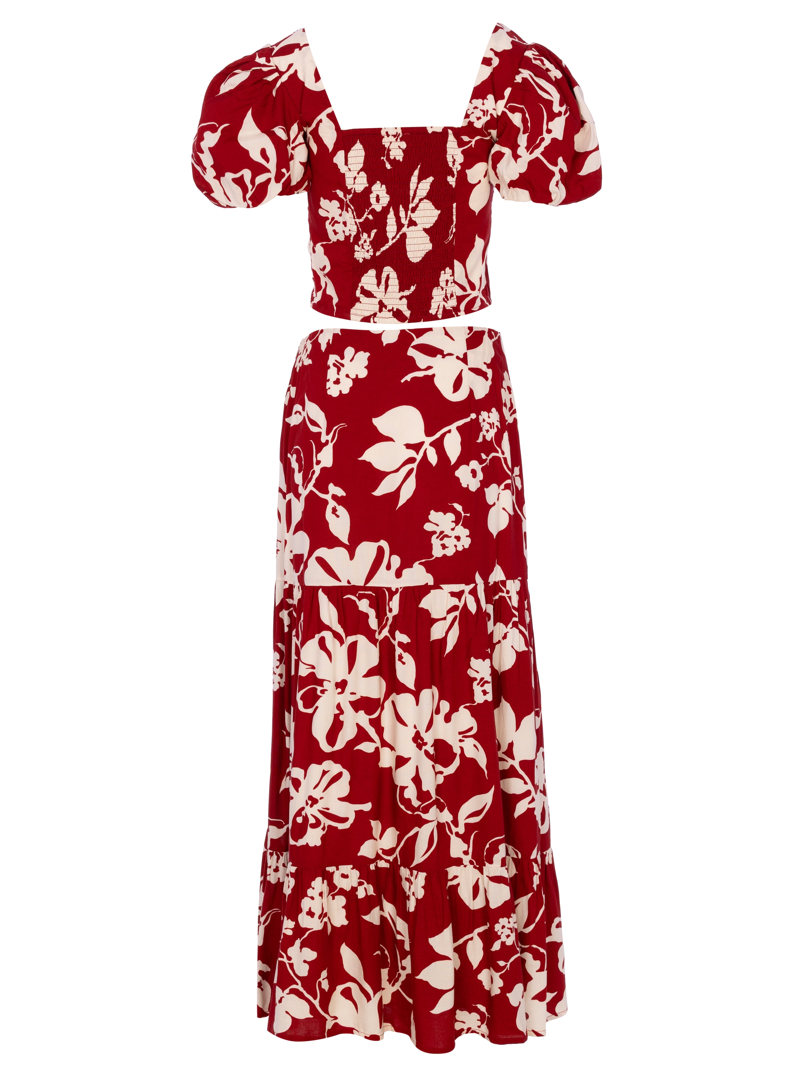 MARGARET RED - SET: TOP + FALDA (Top & Skirt)