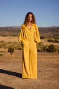 VITA YELLOW PANT - Pantalón jacquard amarillo