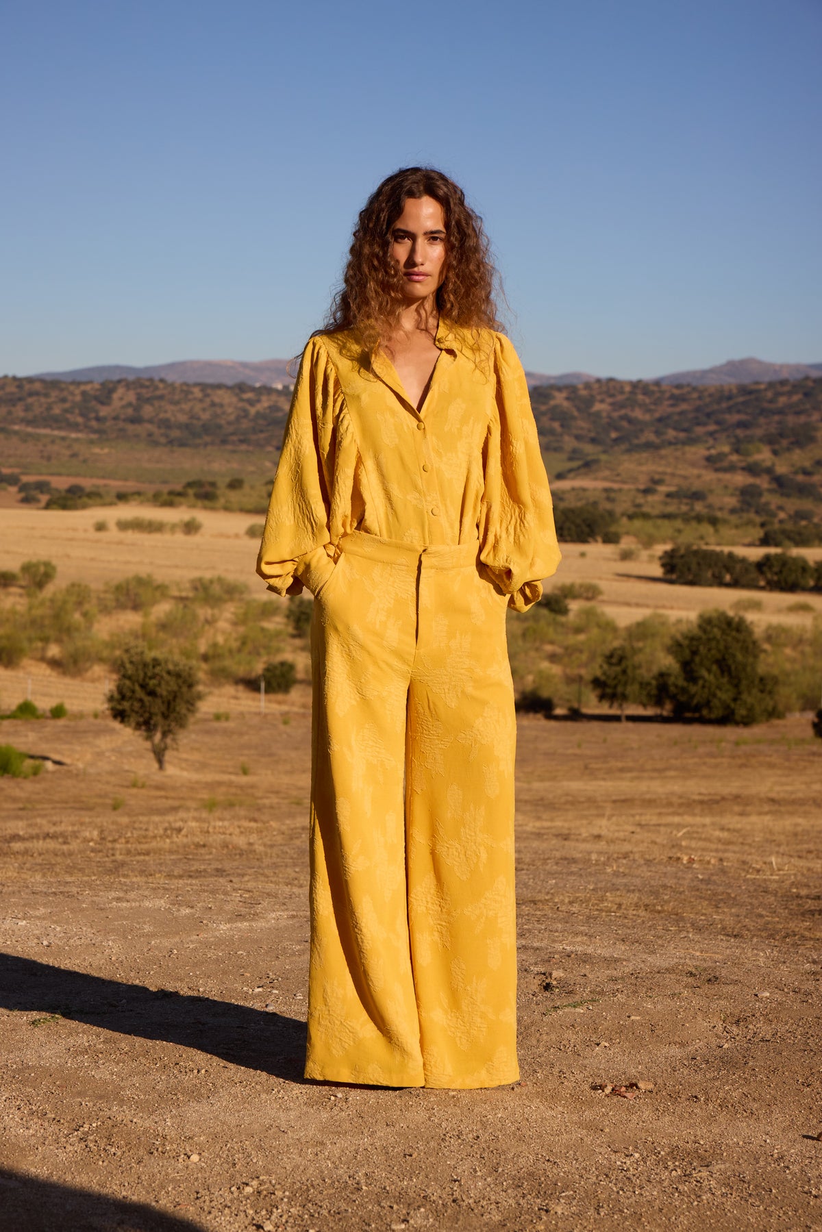 VITA YELLOW SHIRT - Camisa jacquard amarillo