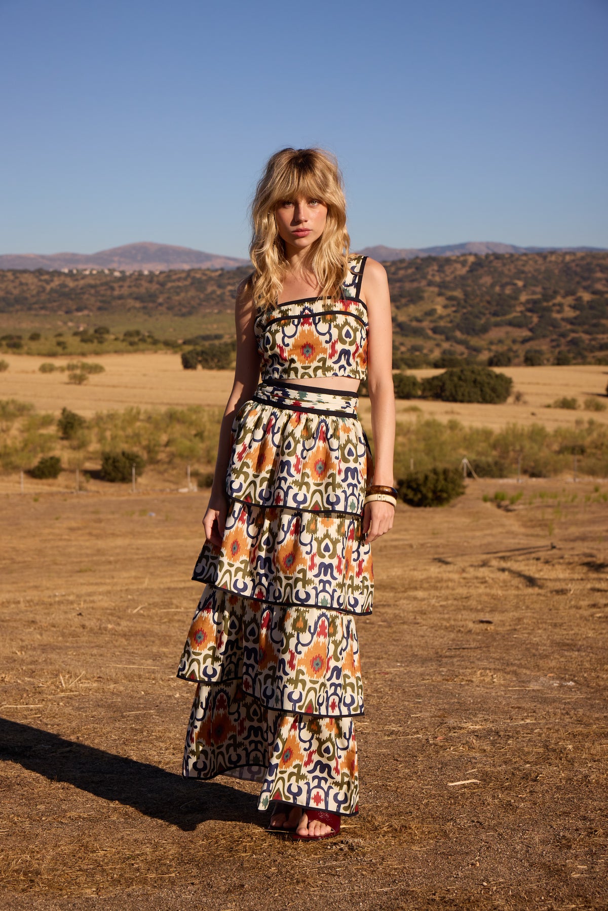 BRIO FOLK - Conjunto print multicolor