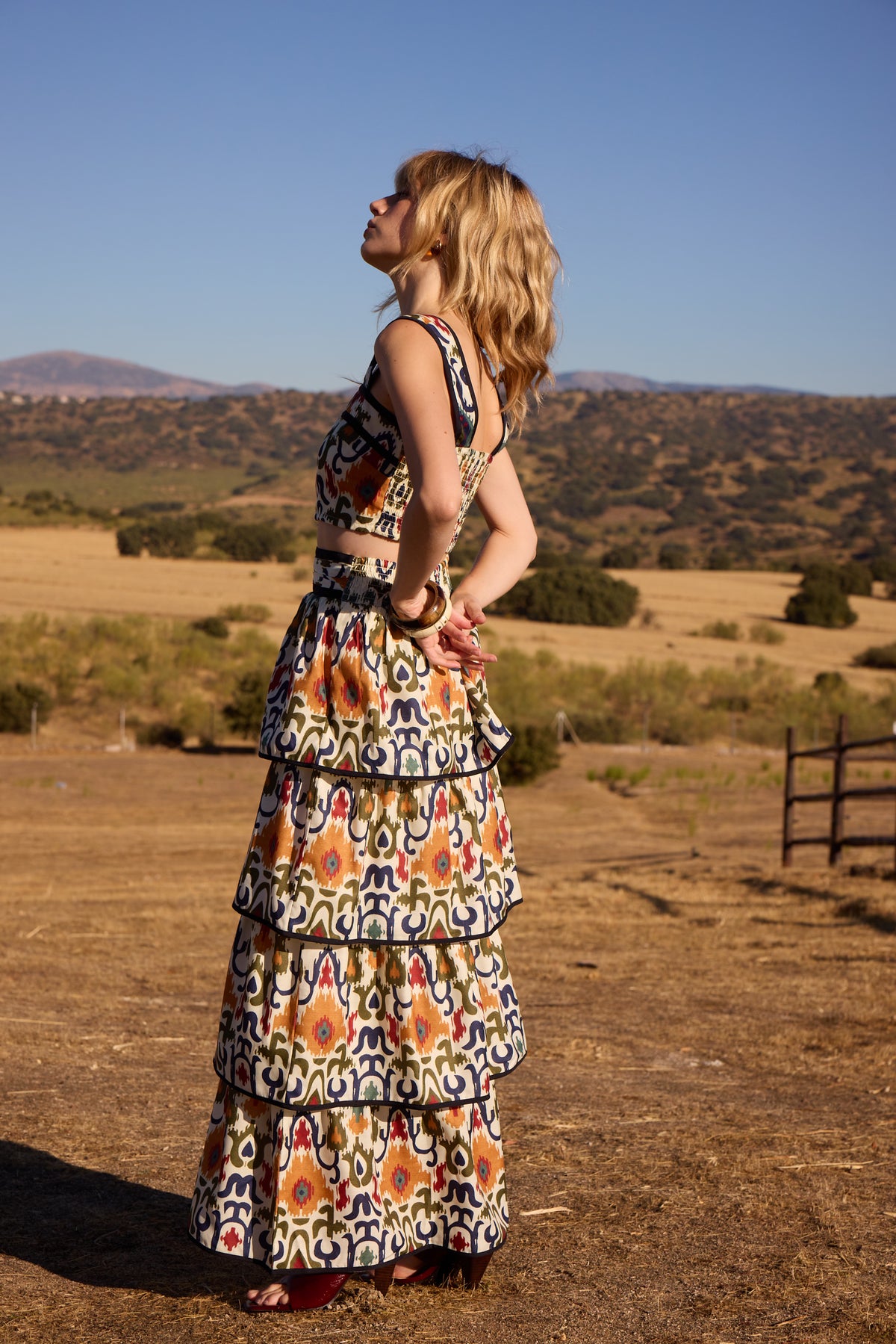 BRIO FOLK - Conjunto print multicolor