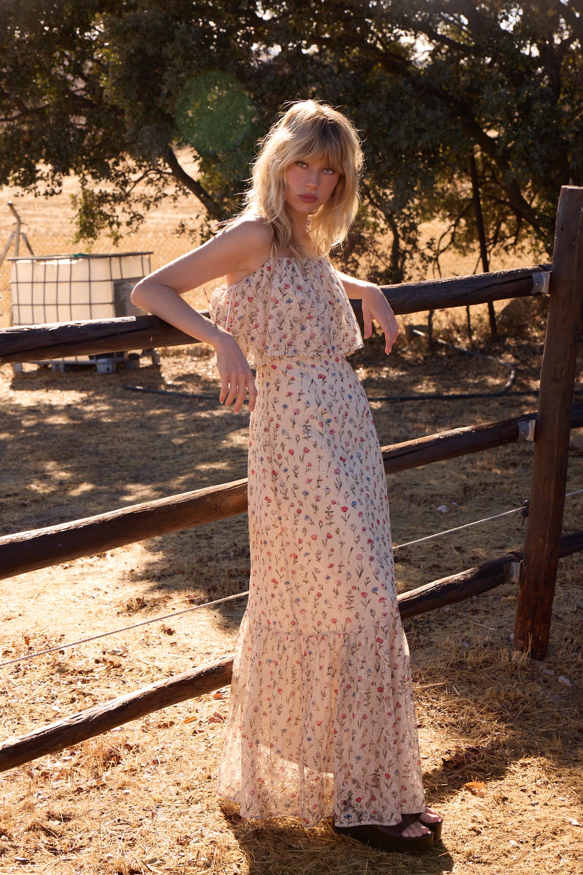 FELICITA BLOOM - Vestido boho encaje estampado mini flores