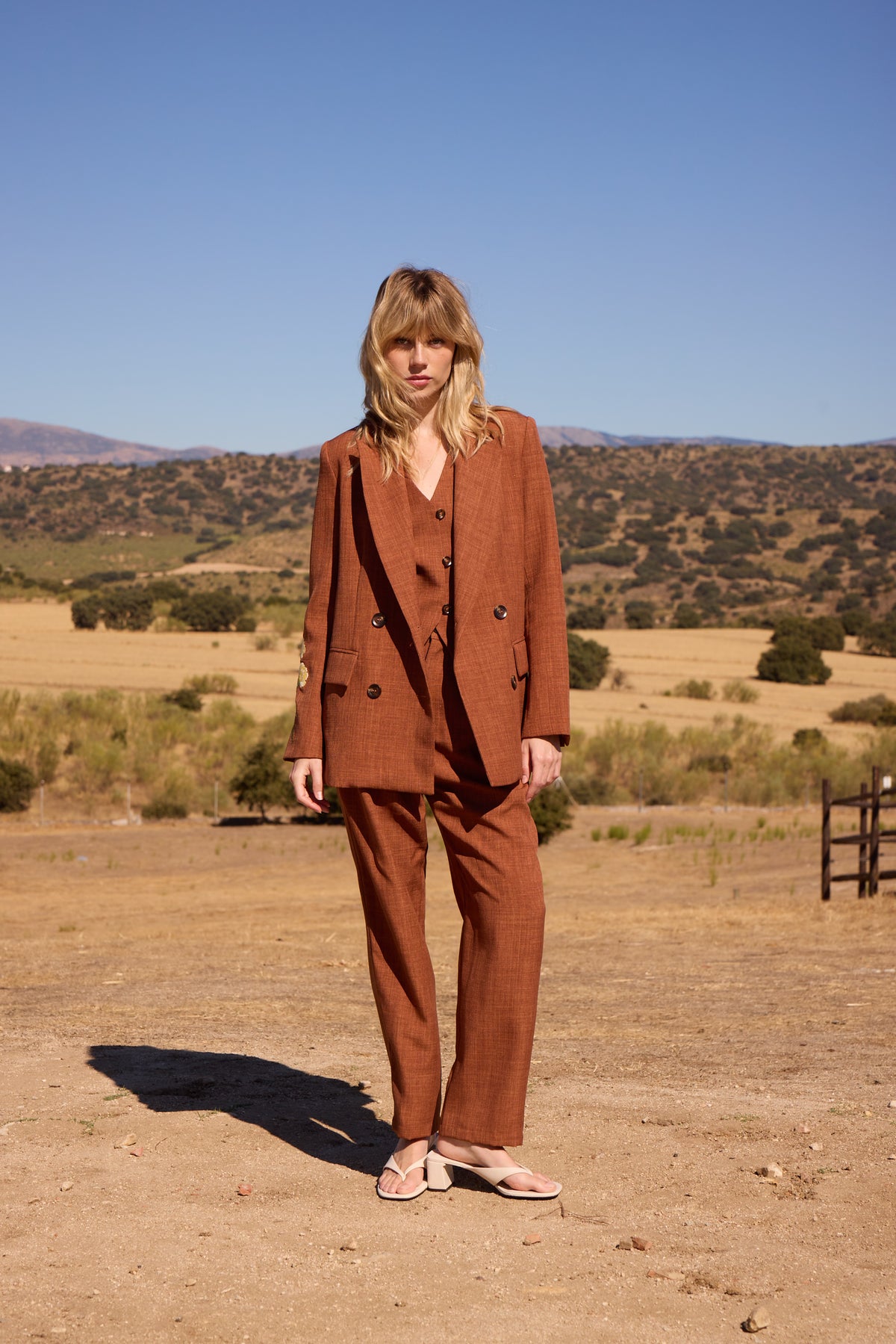 GAIA PANT - Pantalón traje efecto lino