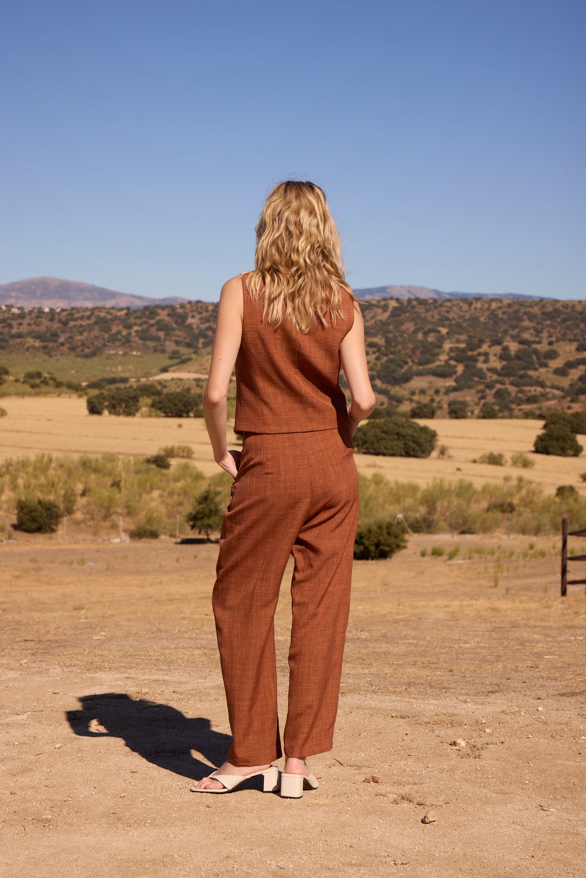 GAIA PANT - Pantalón traje efecto lino