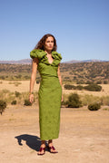 GIULIANA - Vestido escote pico volantes