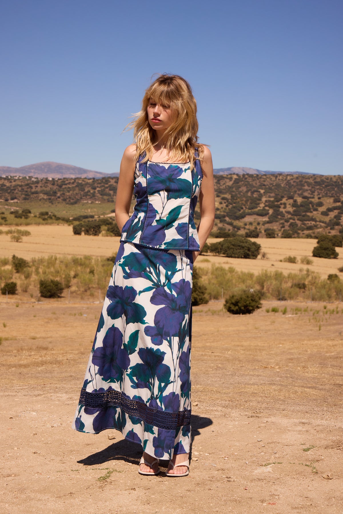 PASSIONE - Conjunto floral azul