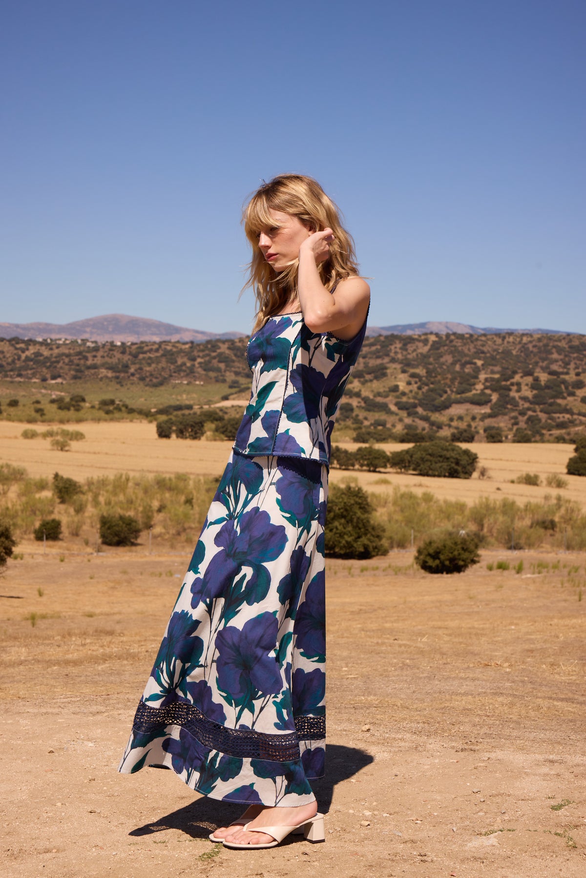 PASSIONE - Conjunto floral azul