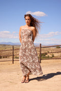 RAFFAELLA - Vestido palabra de honor guipur floral
