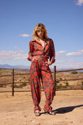 AMORE PANT - Pantalón print rosas