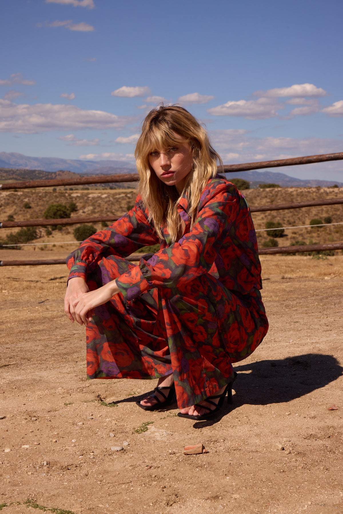 AMORE PANT - Pantalón print rosas