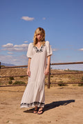 DOLCE STRIPES - Vestido raya diplomática bordado