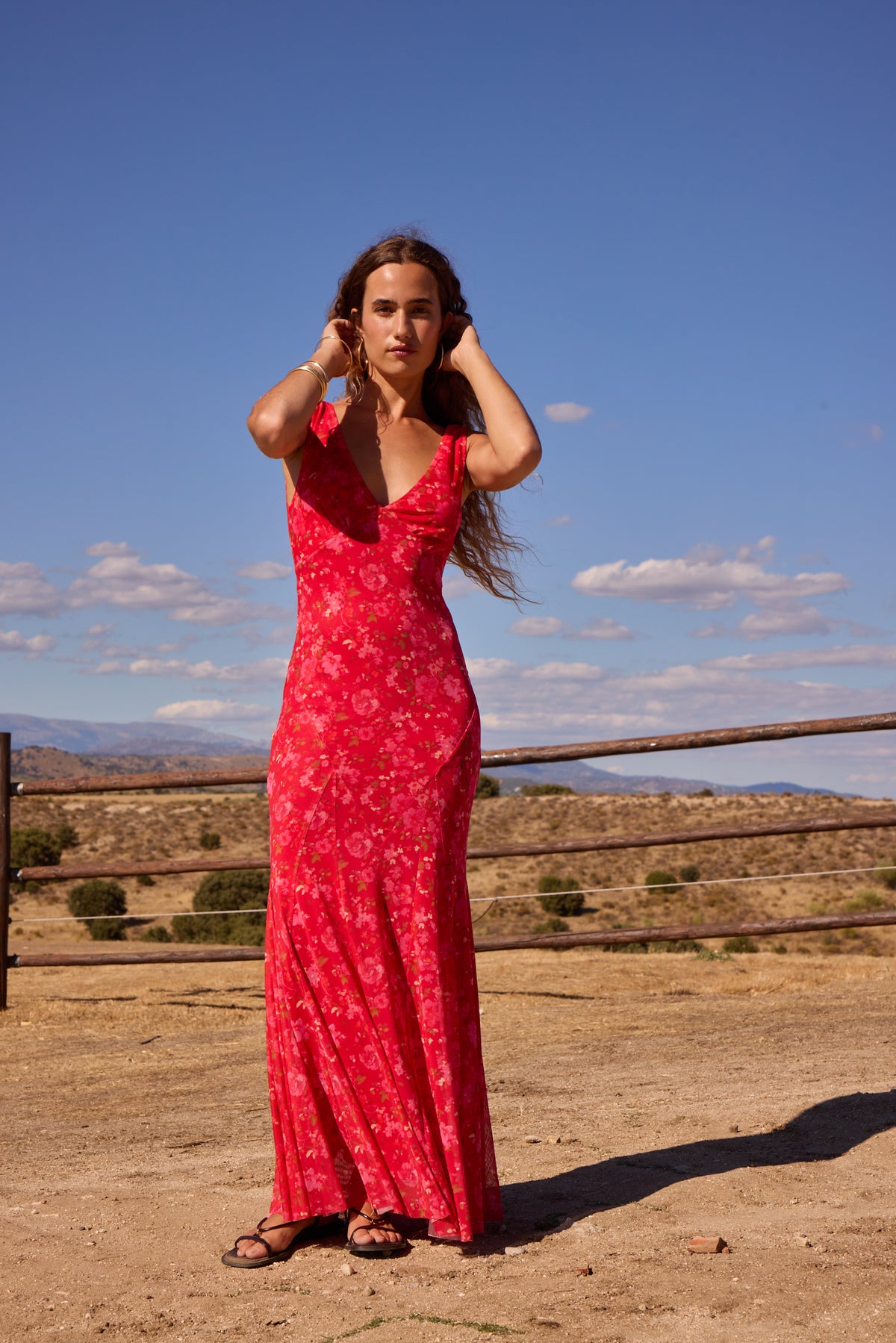 ARMONIA FLOWERS - Vestido tirantes tul flores