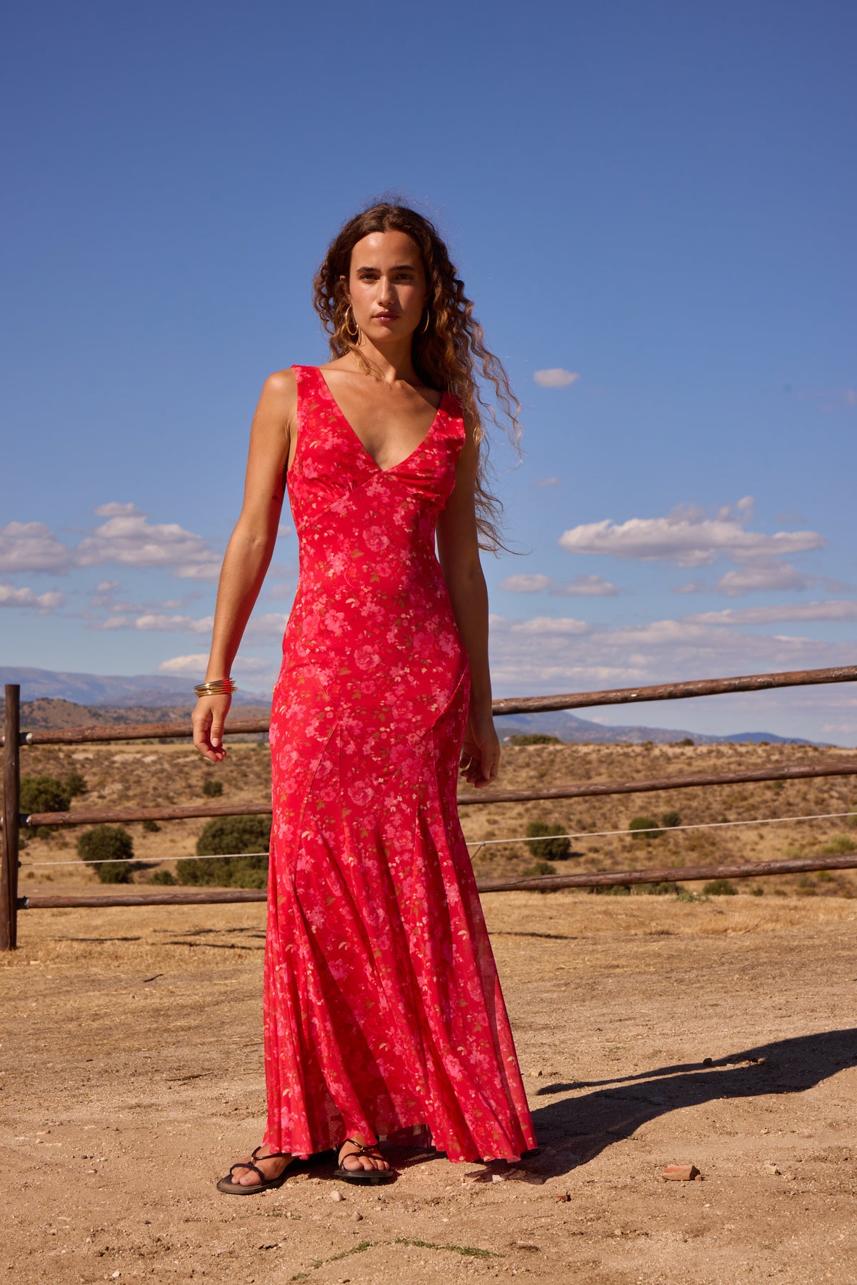 ARMONIA FLOWERS - Vestido tirantes tul flores