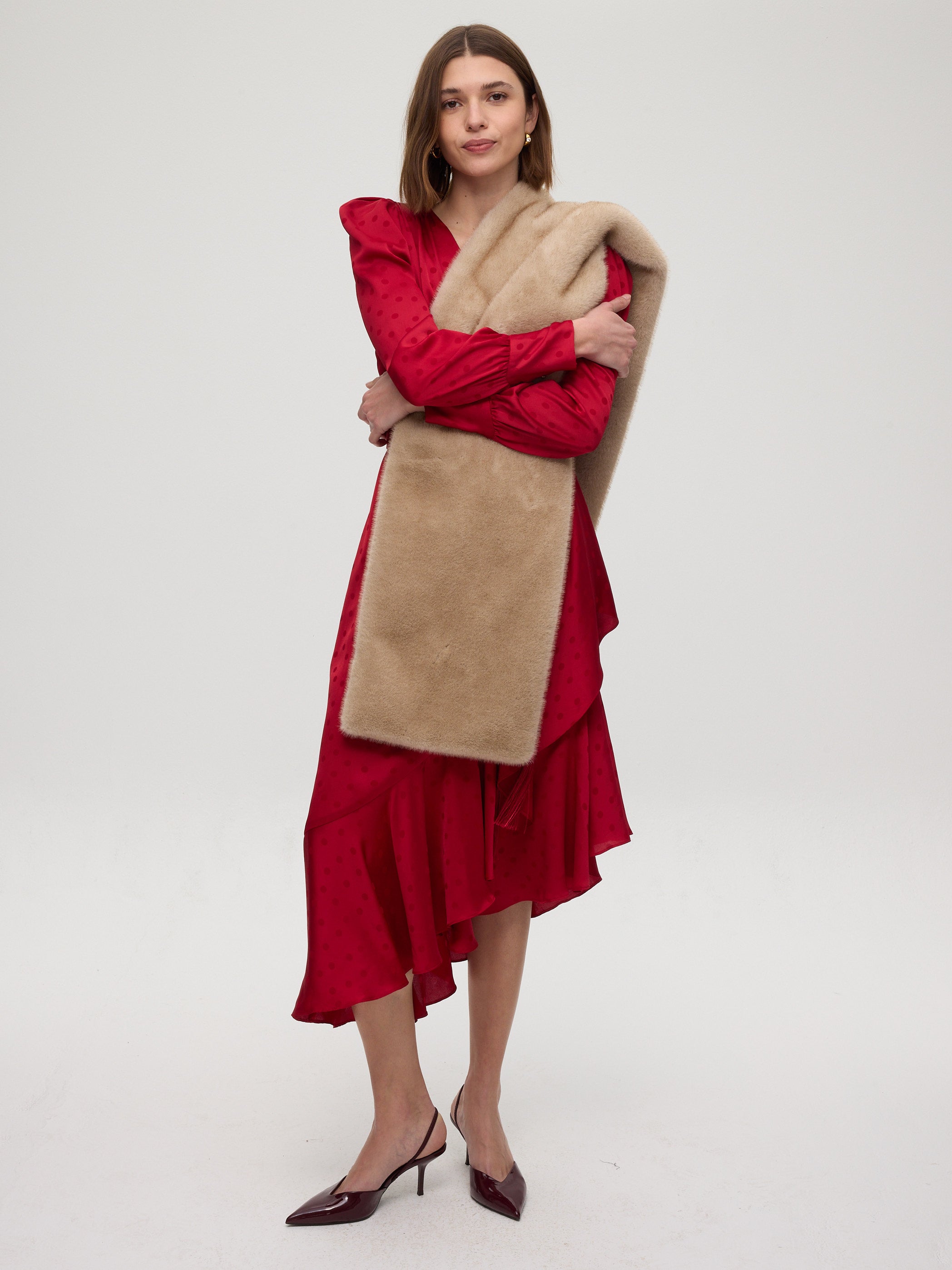 CROWD BEIGE - Estola faux fur beige