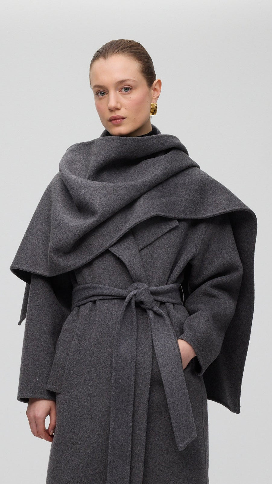 TICKET GREY - Bufanda paño lana gris