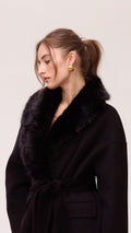 FLASH BLACK - Cuello faux fur - Negro