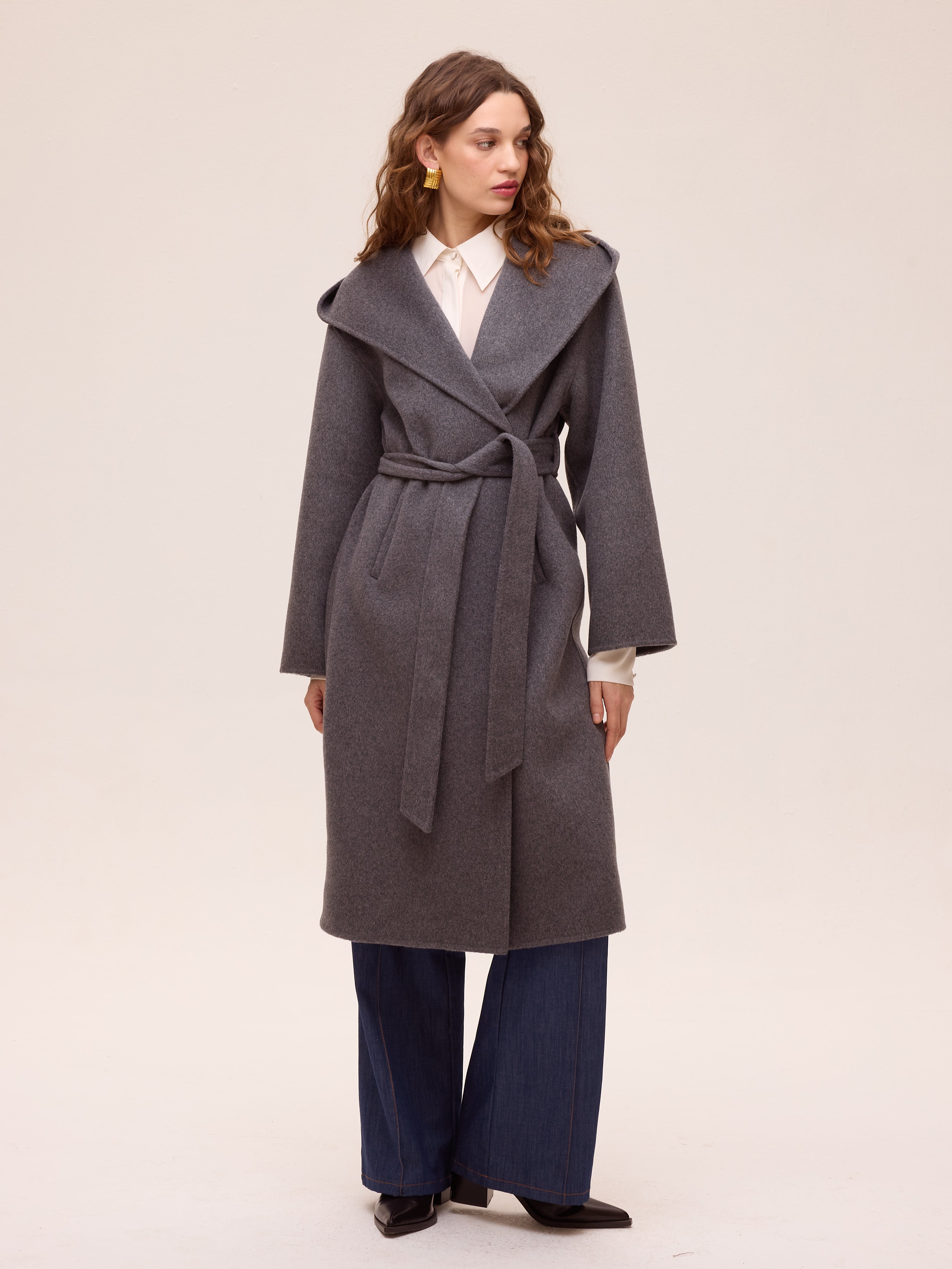 ORBE GREY - Abrigo largo de lana - Gris