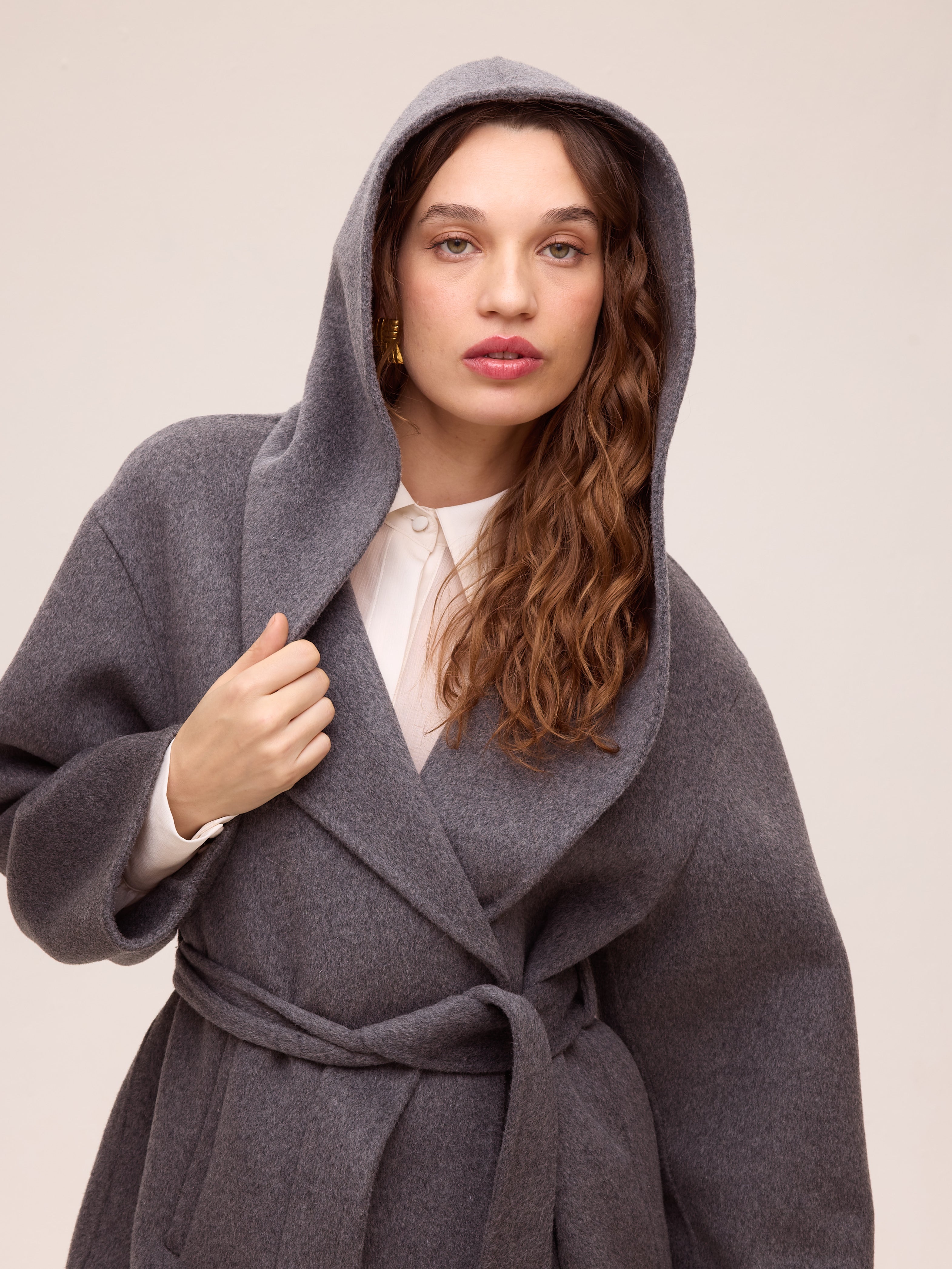 ORBE GREY - Abrigo largo de lana - Gris