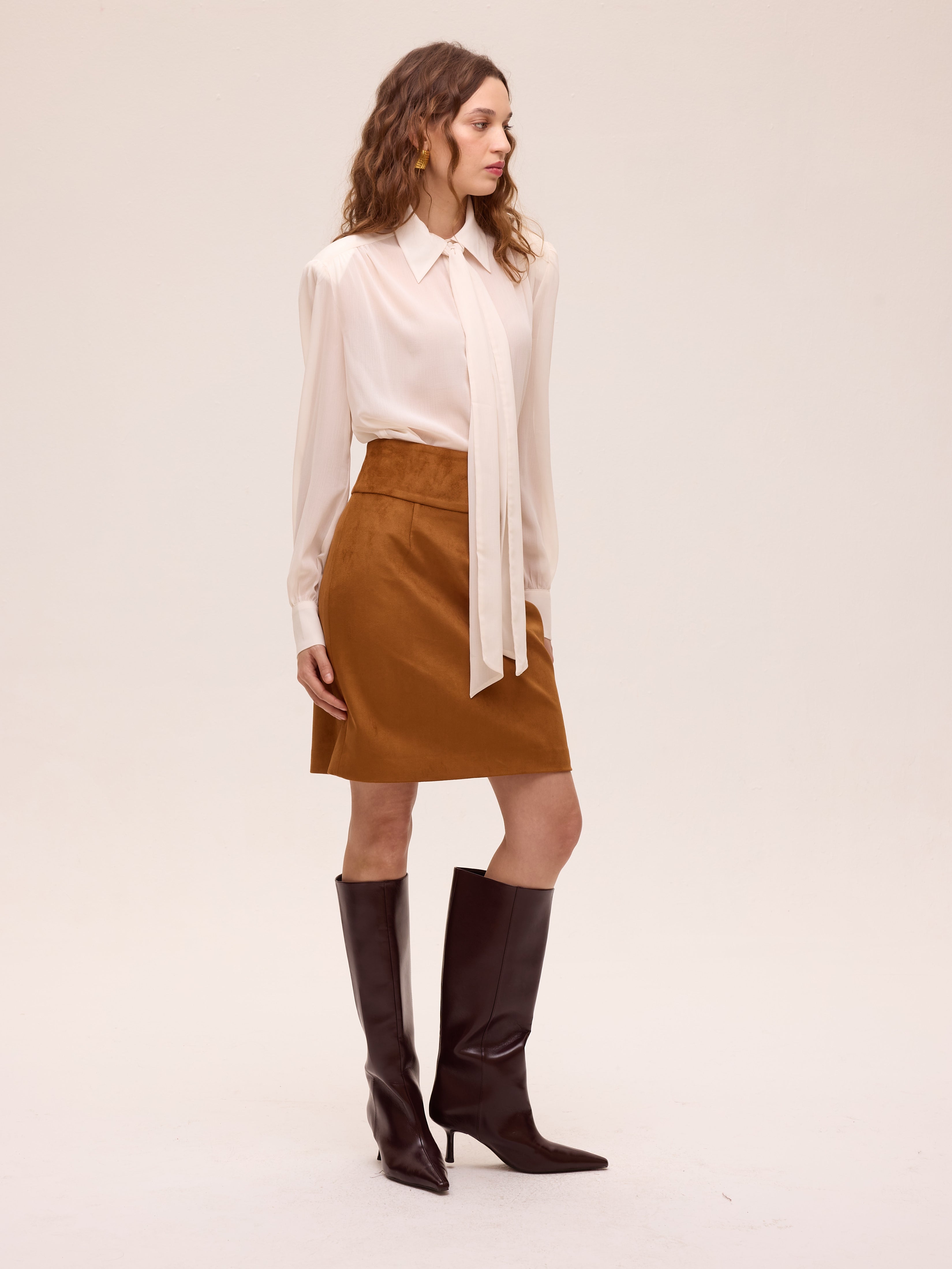 ALLURE WHITE - Camisa gasa textura color blanco