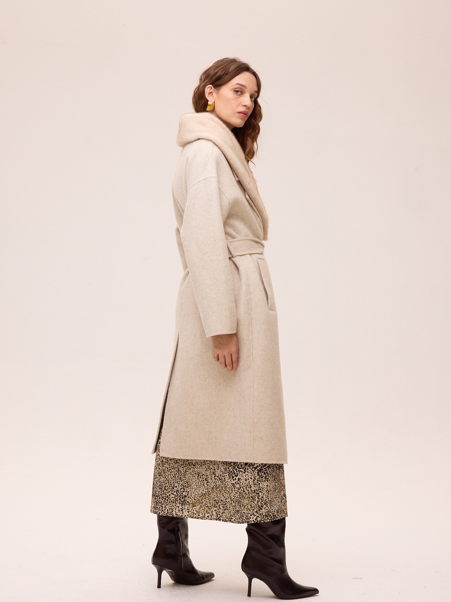 FLASH BEIGE - Cuello faux fur - Beige