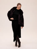 FREEWAY BLACK - Chaquetón corto faux fur negro