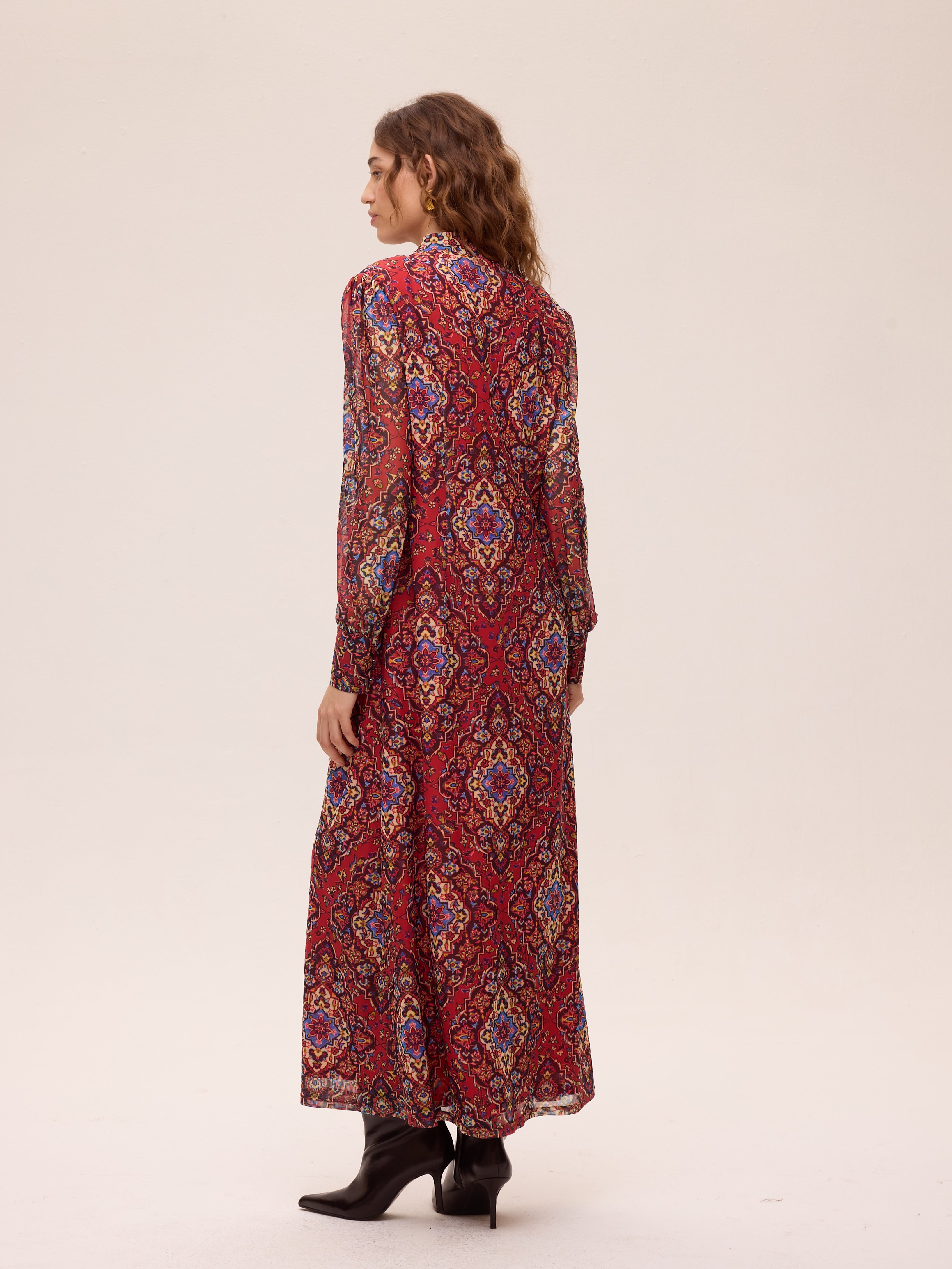 SUMMIT PRINT - Vestido amplio tul estampado boho