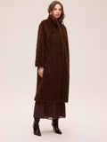 NORTH BROWN - Abrigo teddy rizado - Marrón