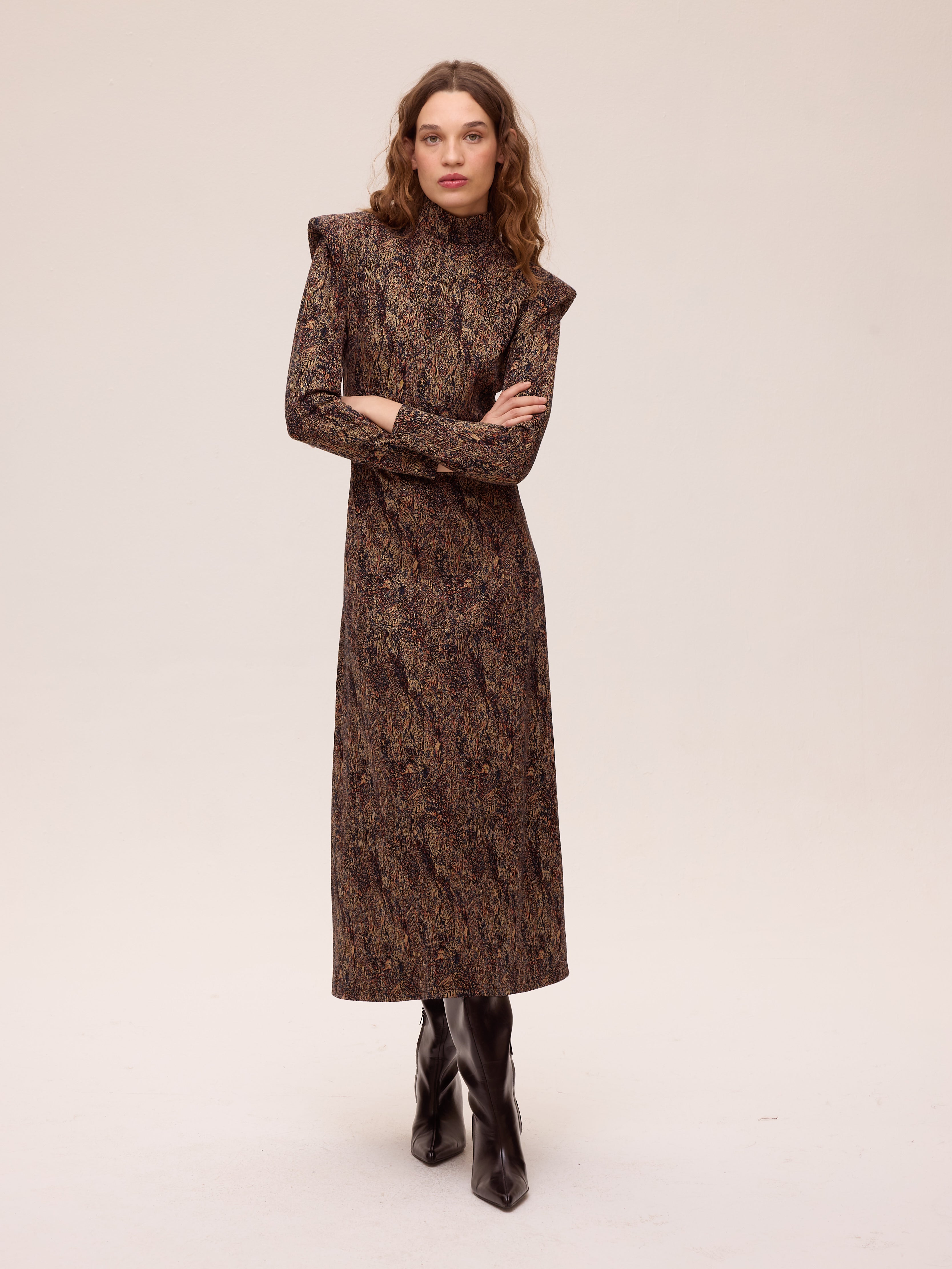 CHIARA LUREX - Vestido tejido punto lurex multicolor