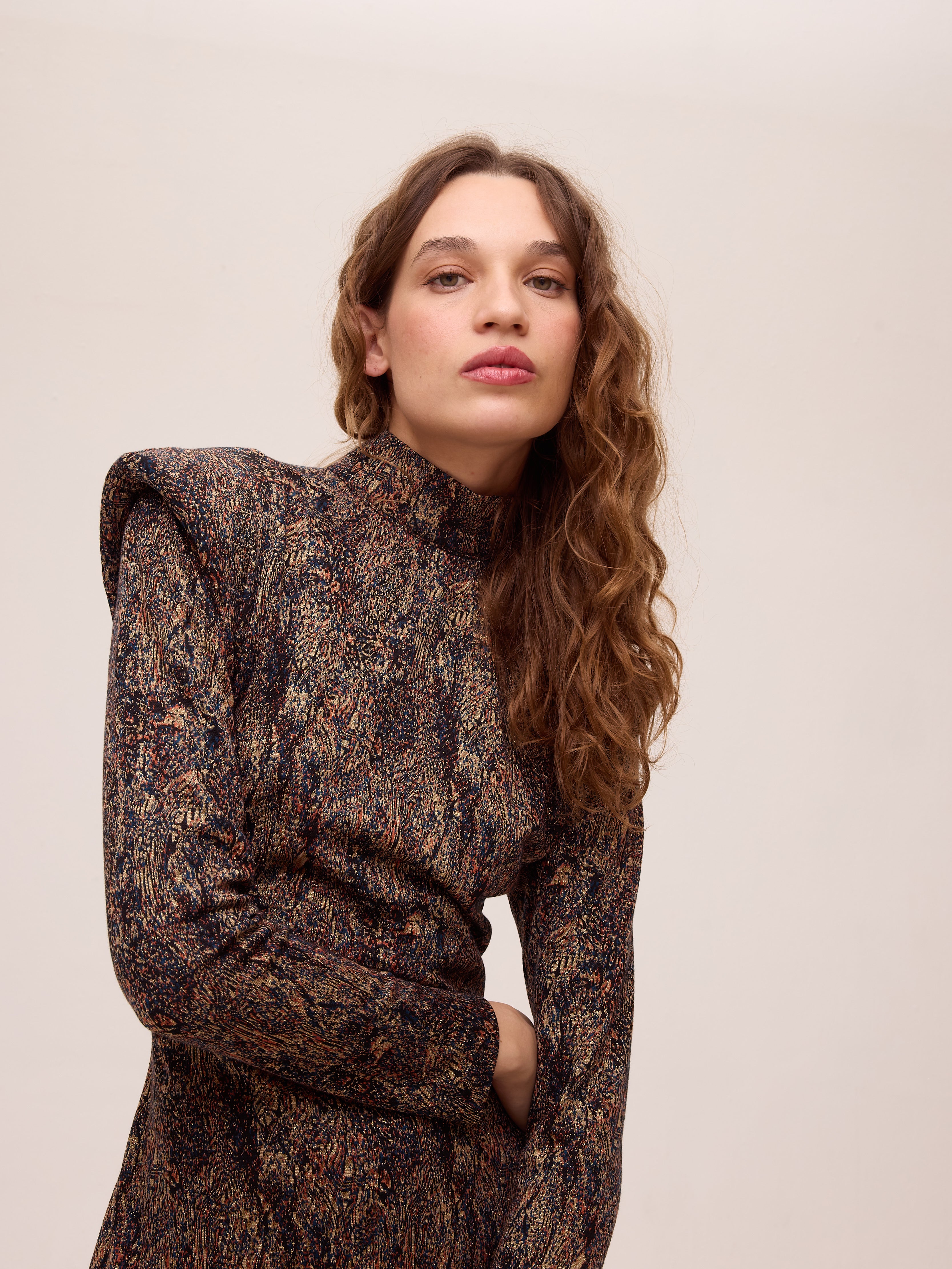 CHIARA LUREX - Vestido tejido punto lurex multicolor