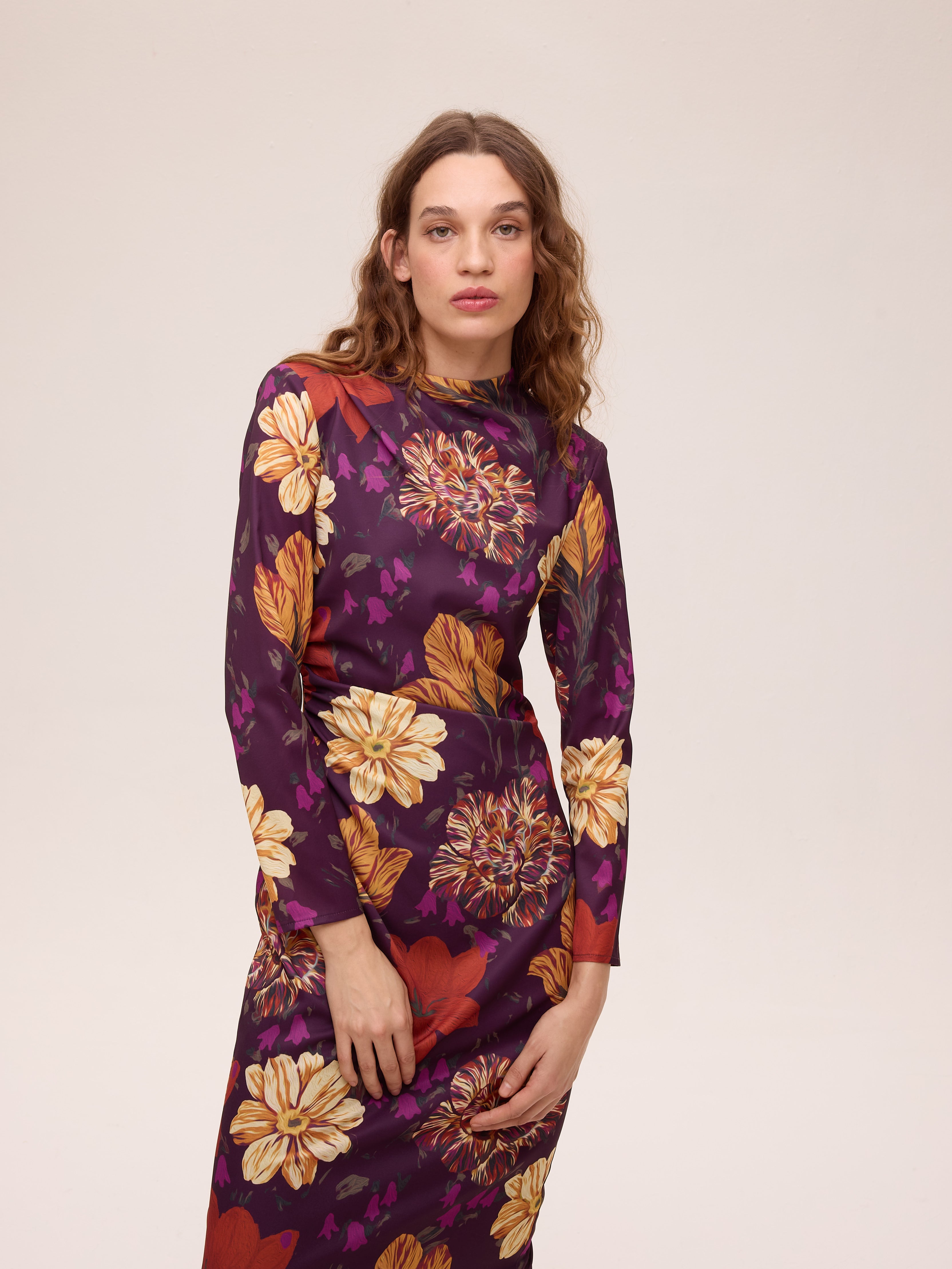 SOMBRA FLOWERS - Vestido midi estampado flores