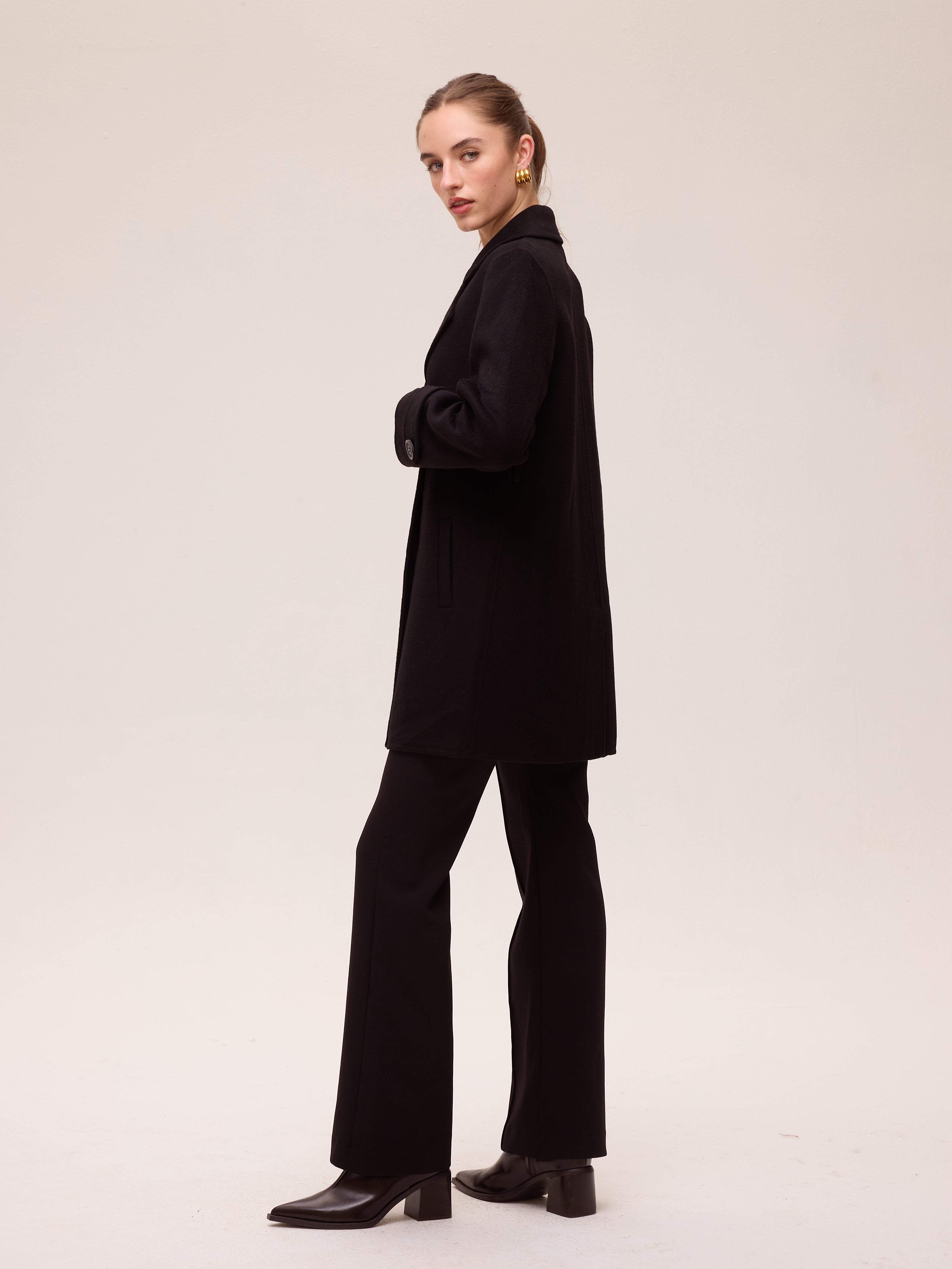 TICKET BLACK - Bufanda paño lana negra