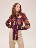 ALLURE FLOWERS - Camisa gasa print flores