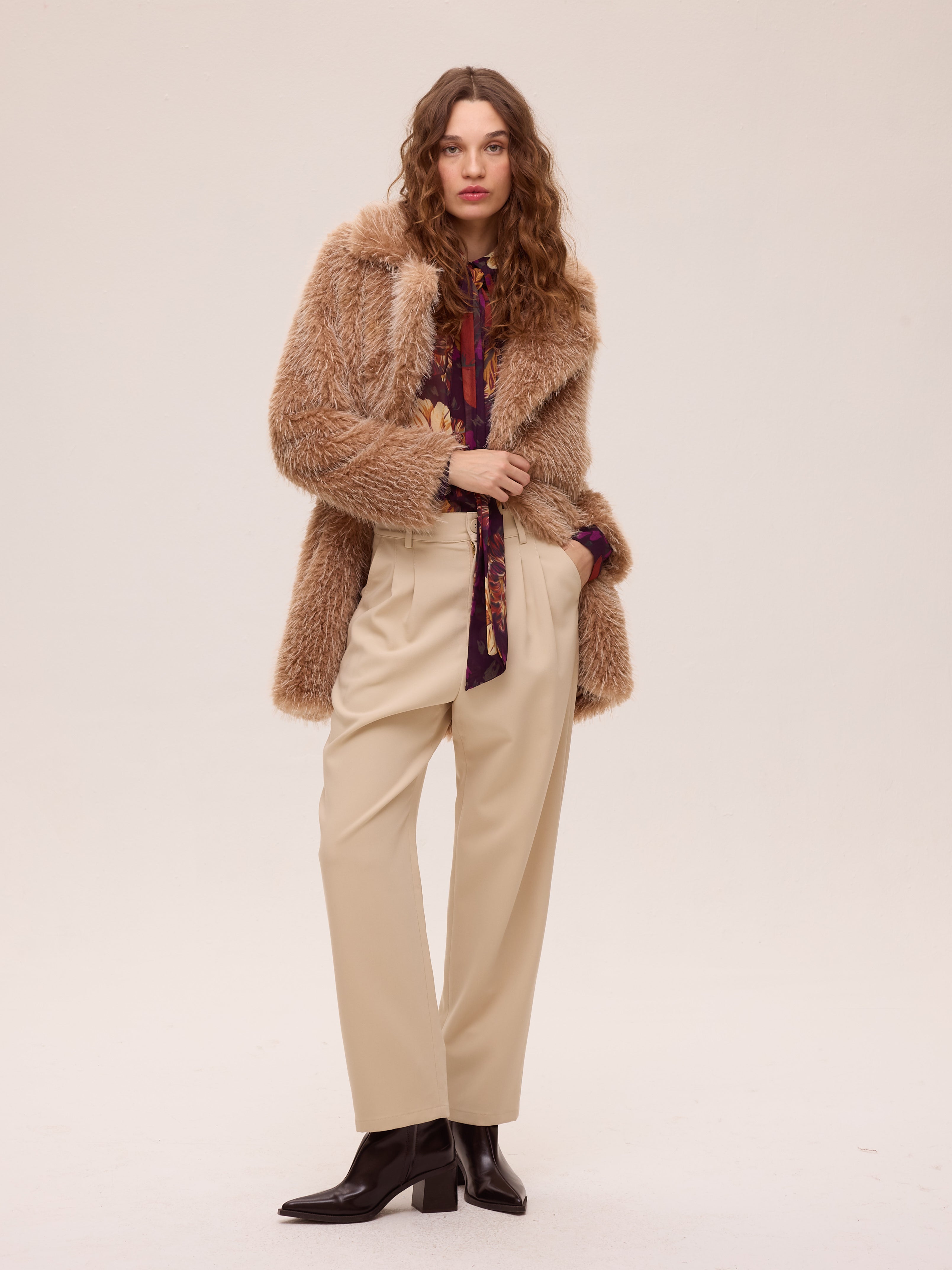 WORLD FEATHER - Abrigo faux fur - Feather