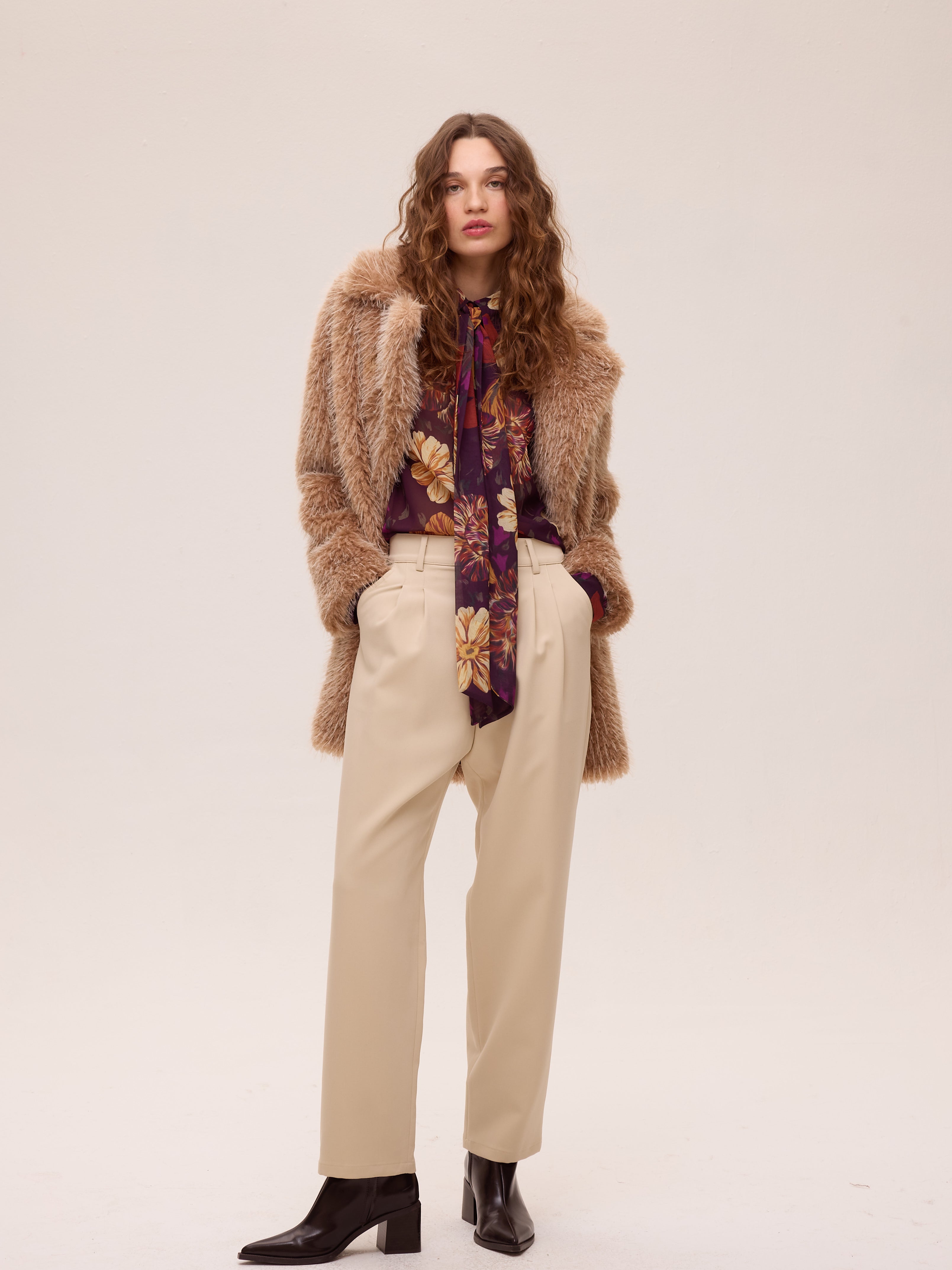 WORLD FEATHER - Abrigo faux fur - Feather