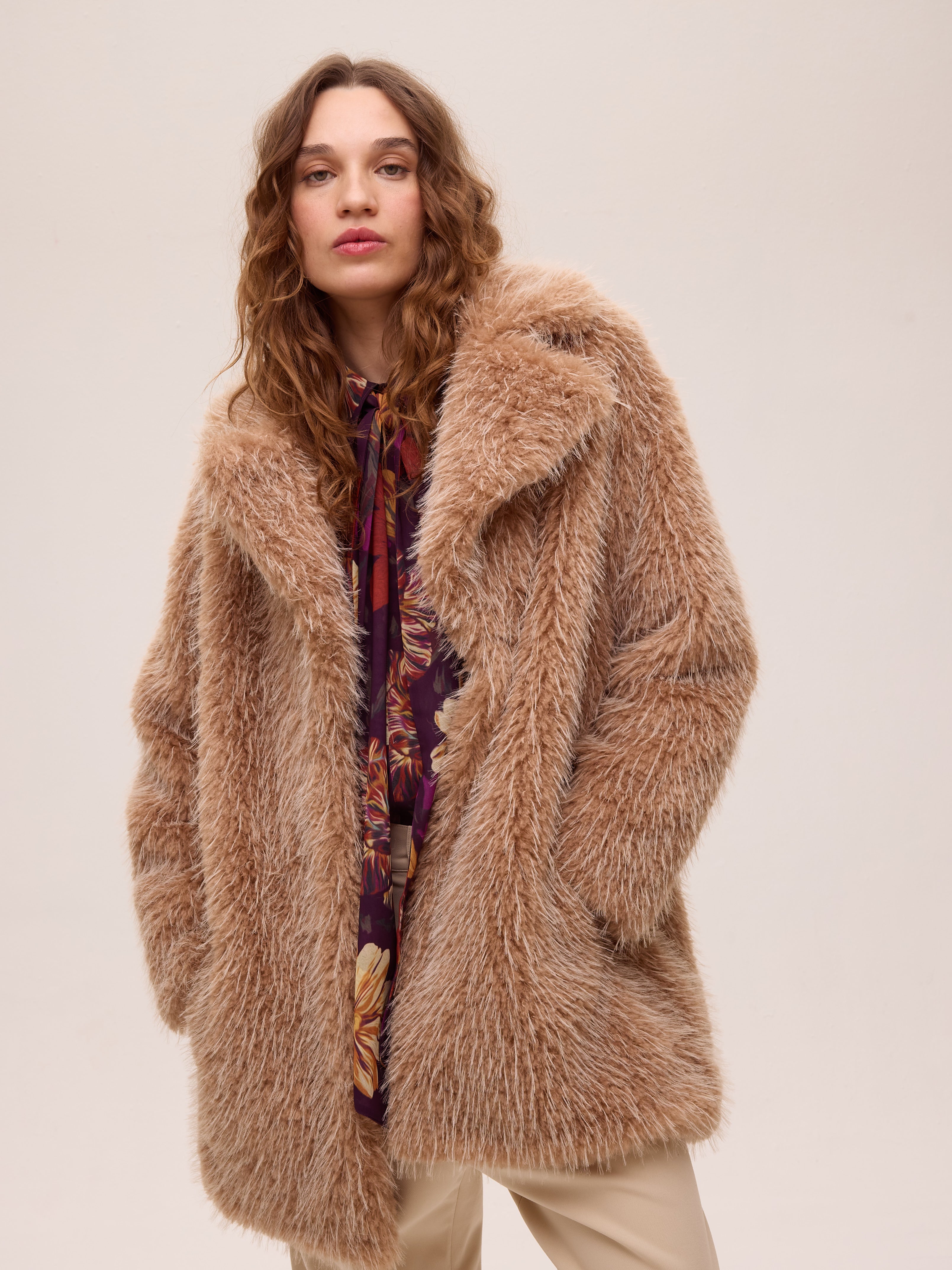 WORLD FEATHER - Abrigo faux fur - Feather