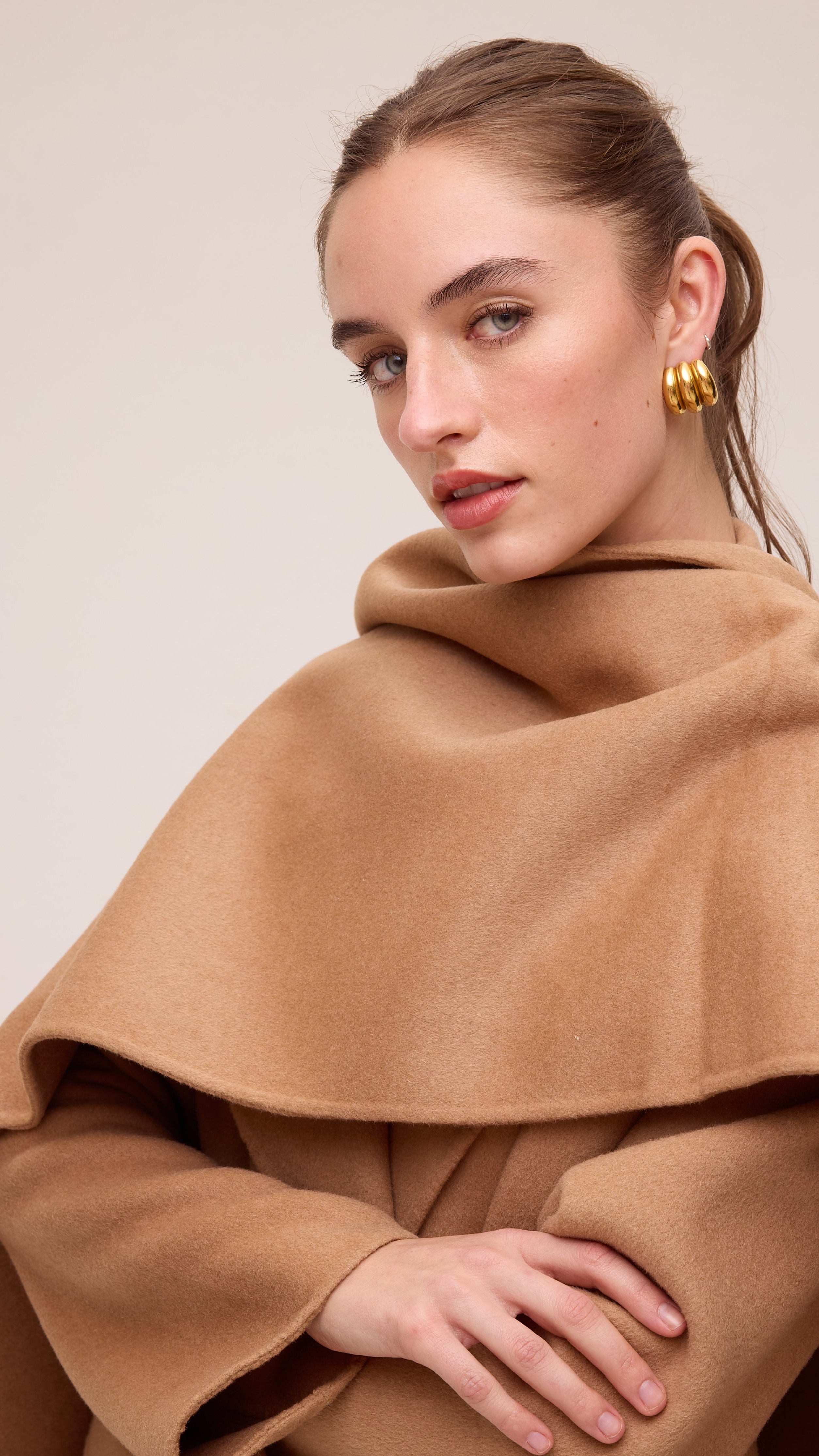 TICKET CAMEL - Bufanda paño lana camel