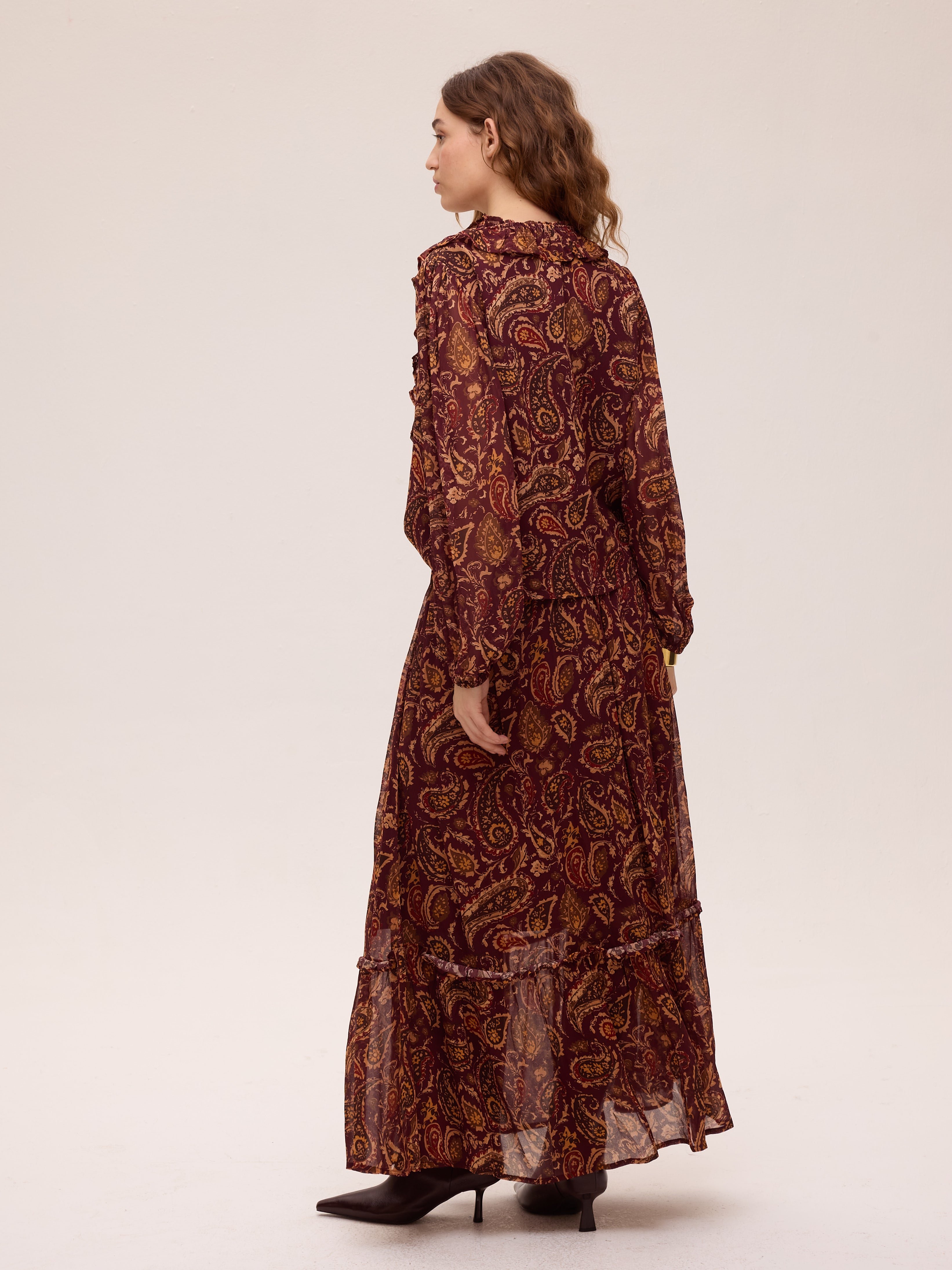 DRIZZ PAISLEY TOP - Ruffled top