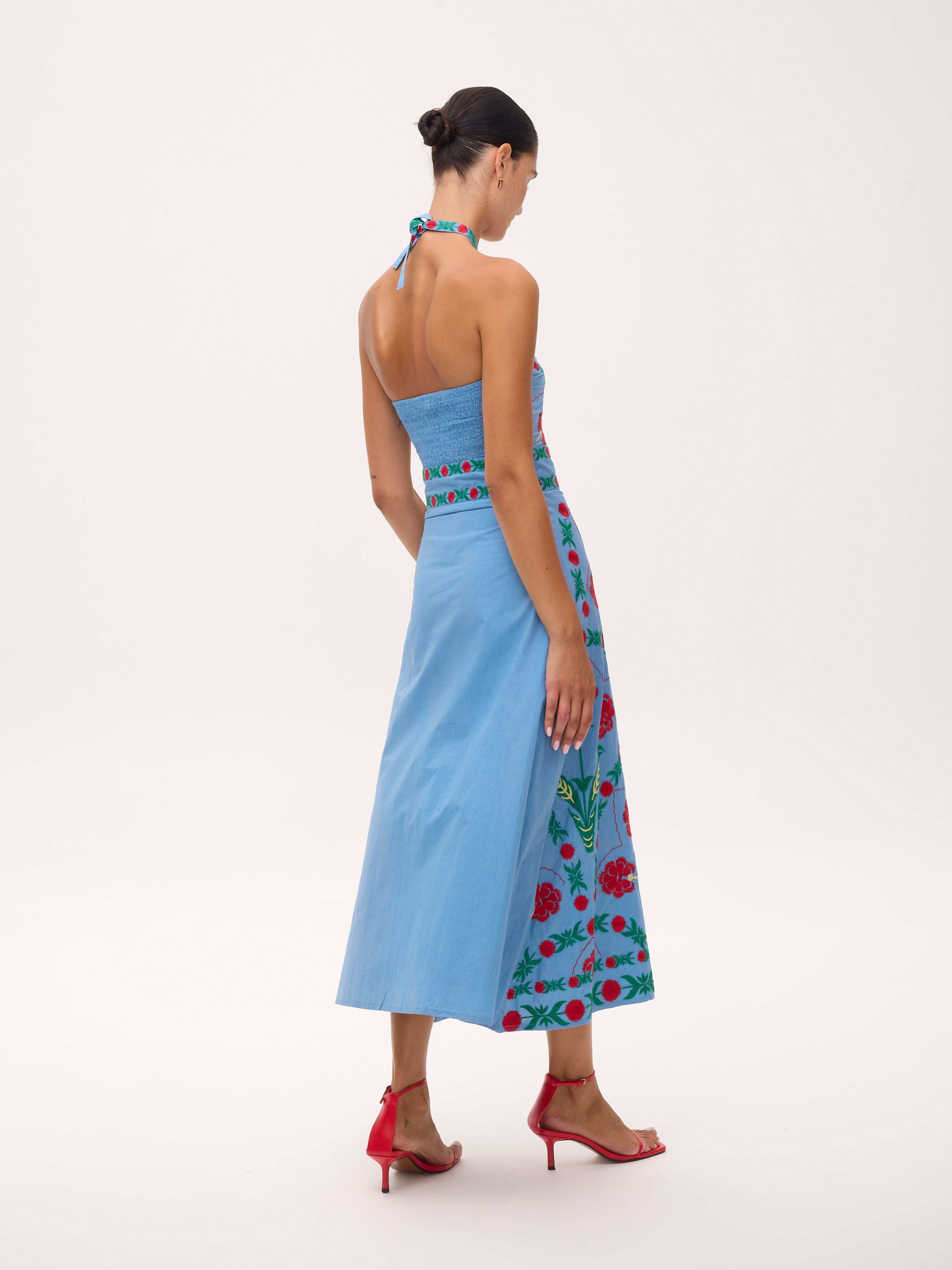 ULISES BLUE - SET: TOP + FALDA (Top & Skirt)