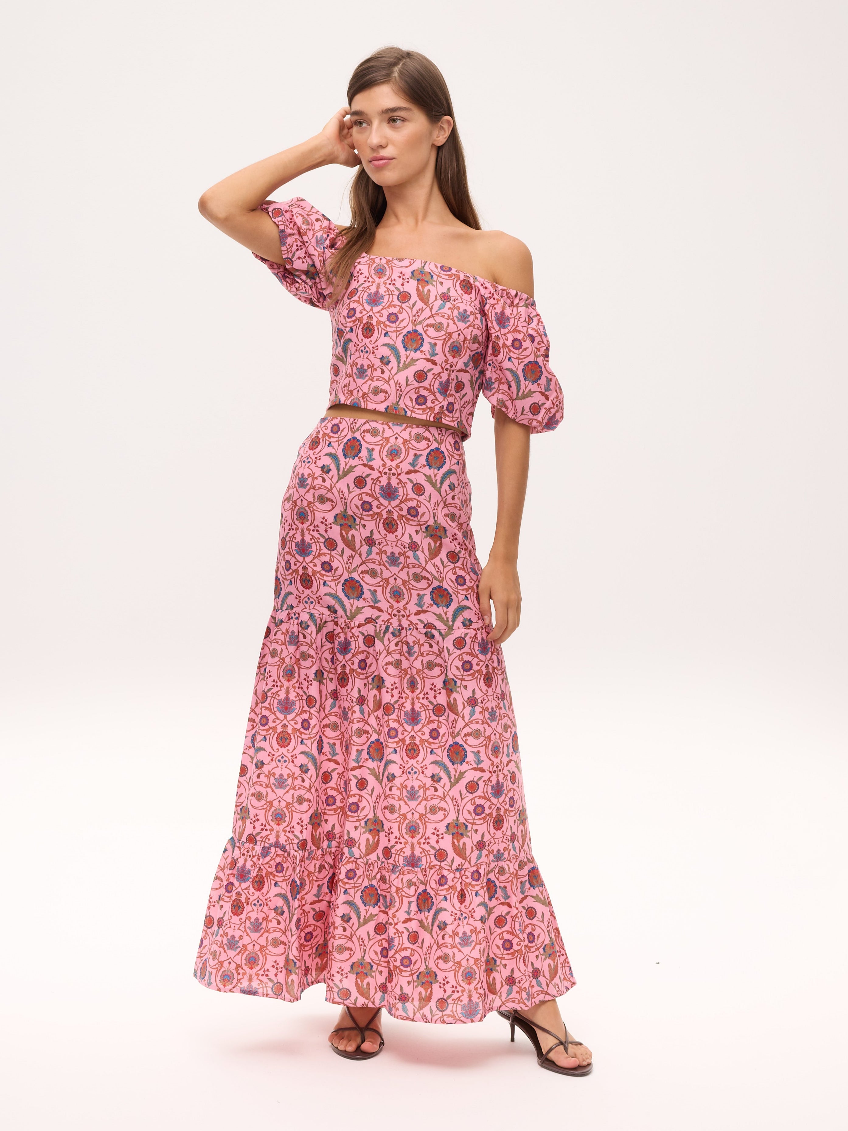 MARGARET PINK - SET: TOP + FALDA (Top & Skirt)