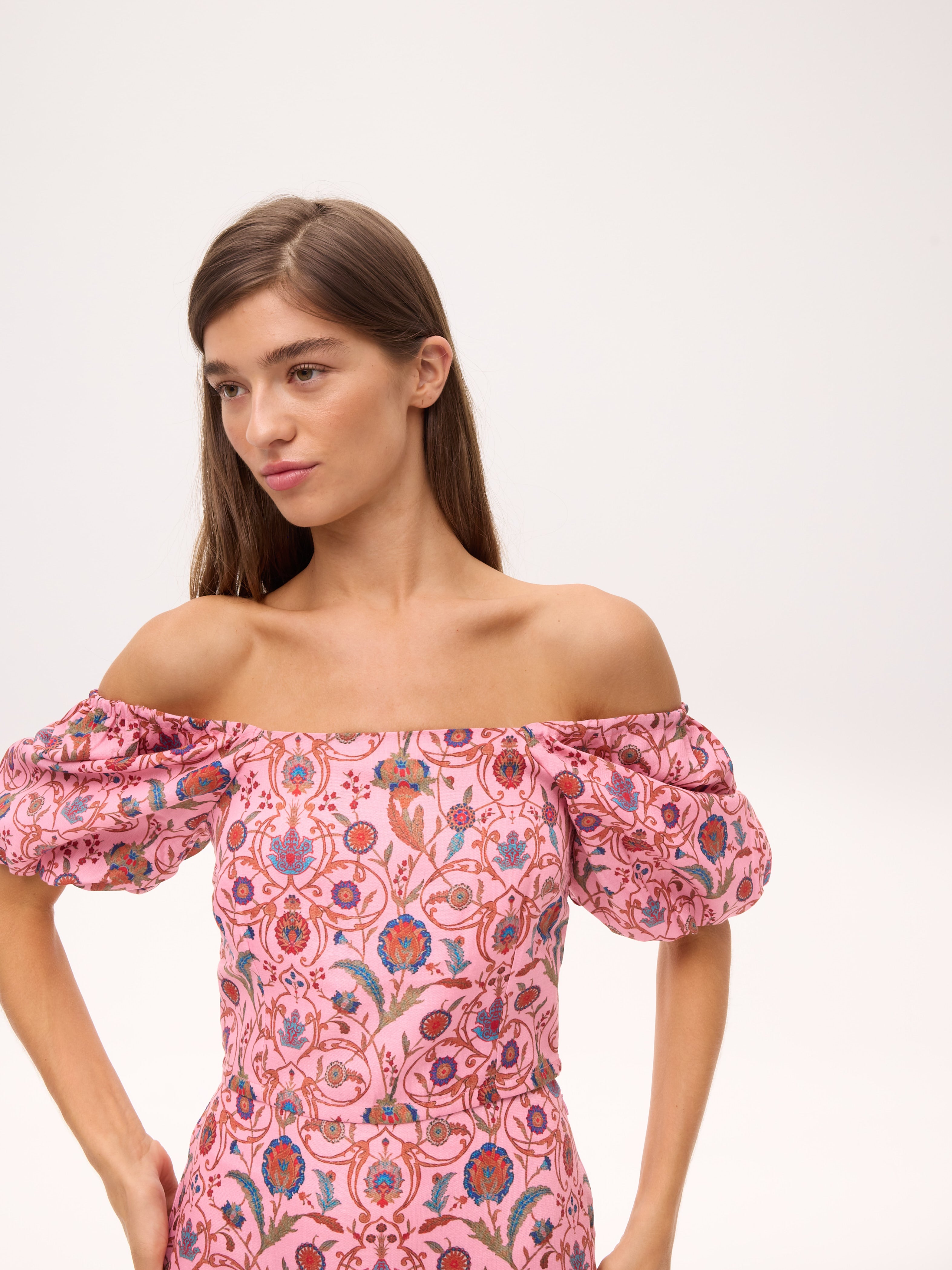 MARGARET PINK - SET: TOP + FALDA (Top & Skirt)