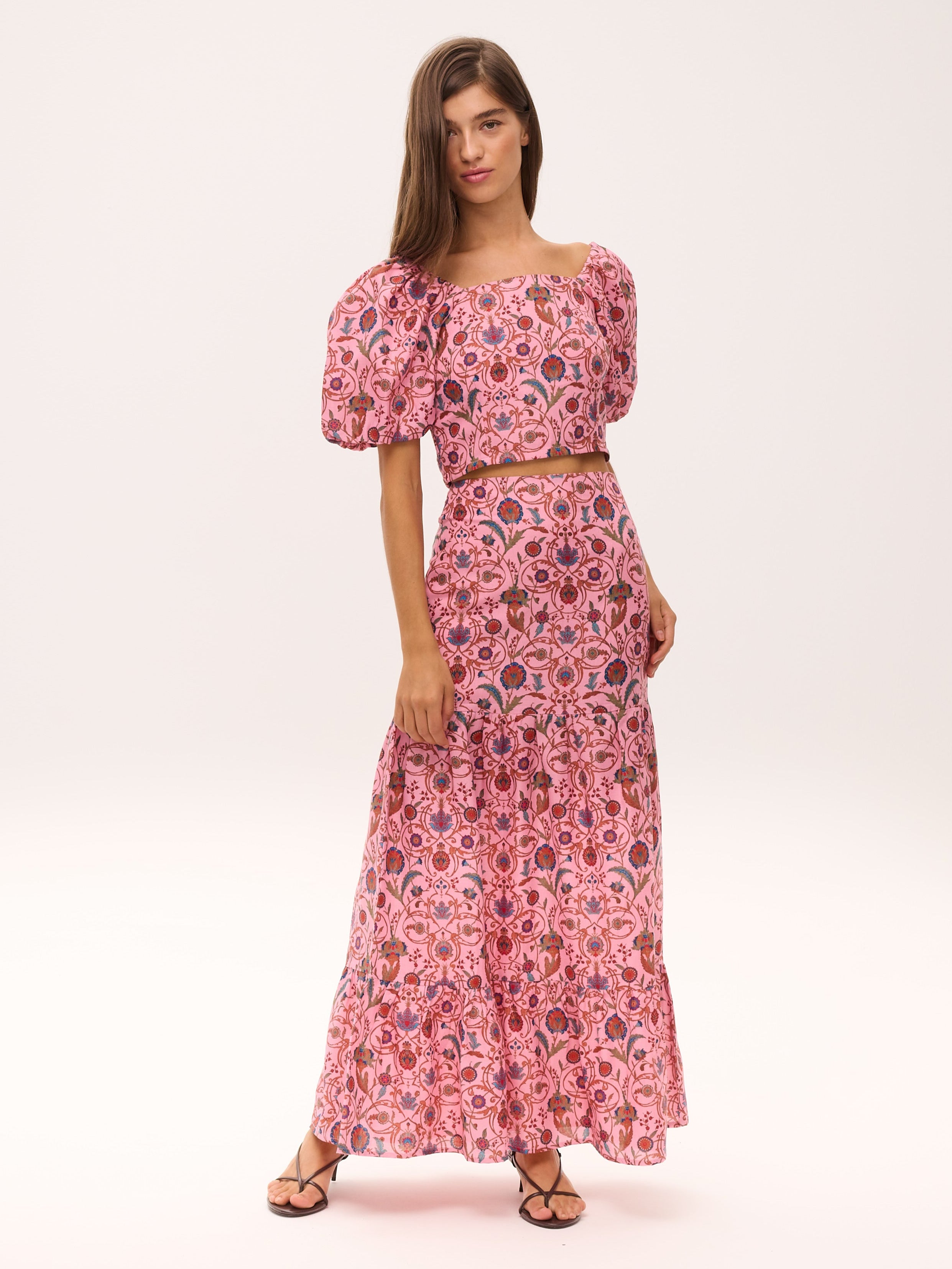 MARGARET PINK - SET: TOP + FALDA (Top & Skirt)